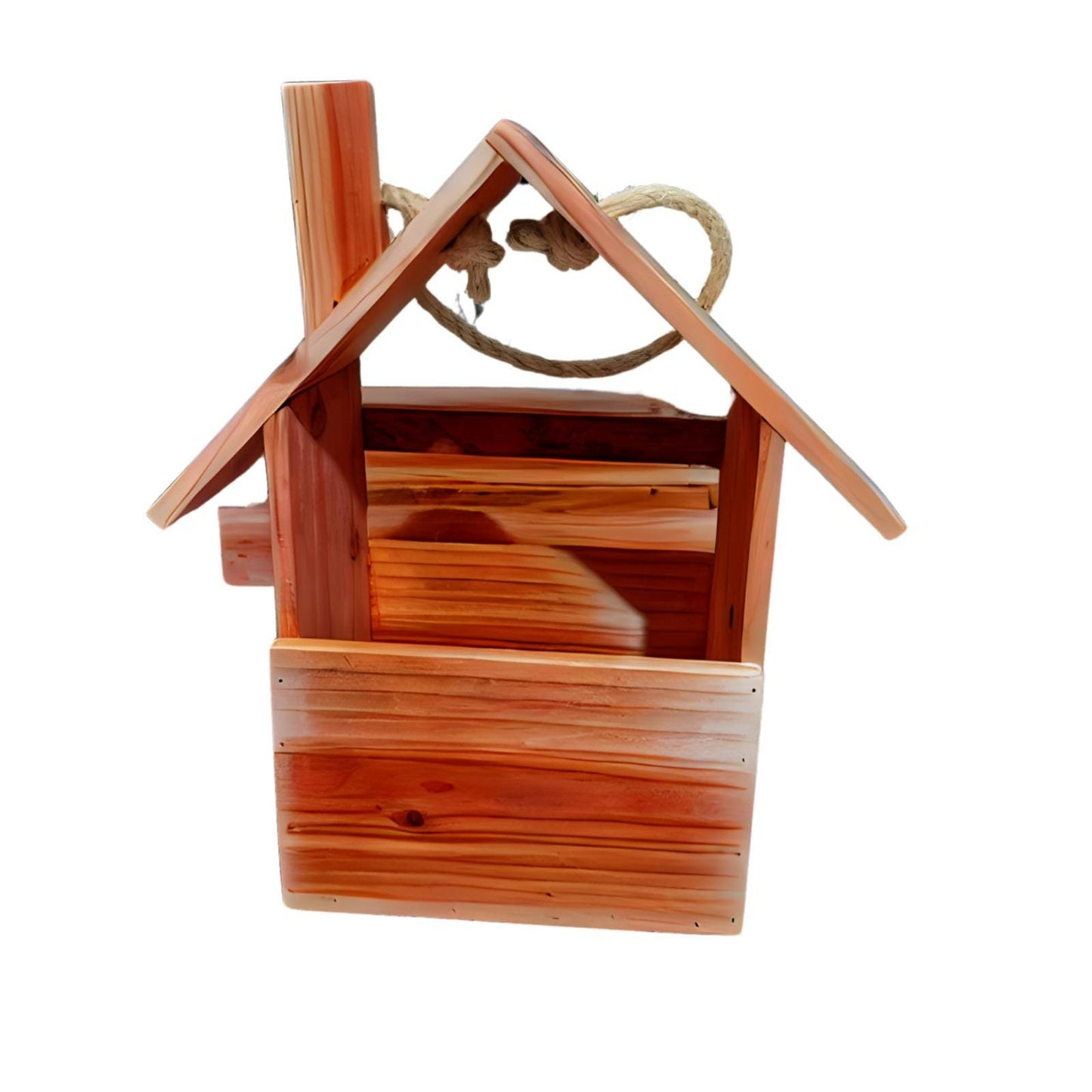 Handmade Cedar Planter Box | Rustic Bird Feeder | Hanging Wooden Garden Decor | Cedar Flower Box | Porch Plant Holder | Mother's Day Gift |