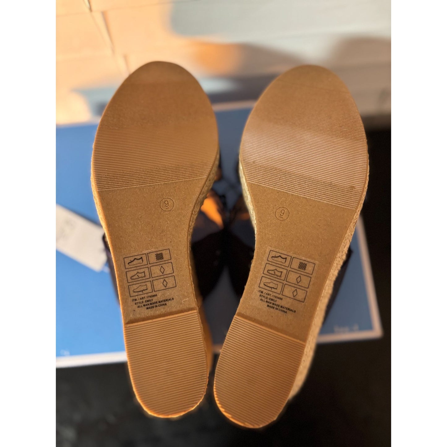 Draper James Emily Heeled sandals Navy NIB NEW