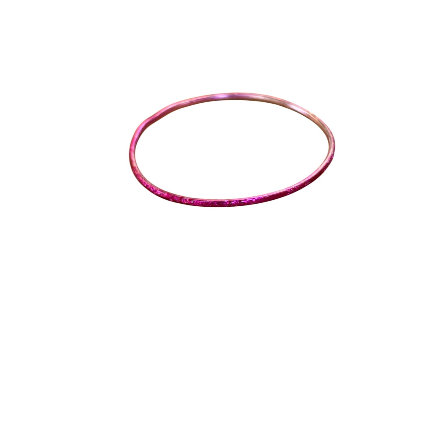 Set Of 4 Thin Glitter Pink Bangle Bracelets