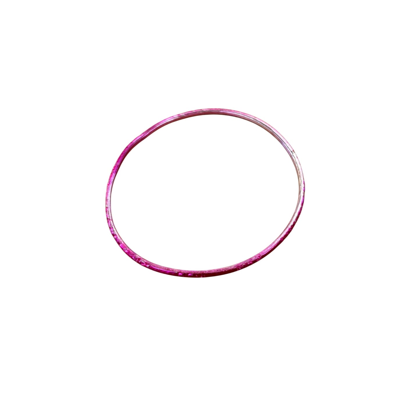 Set Of 4 Thin Glitter Pink Bangle Bracelets