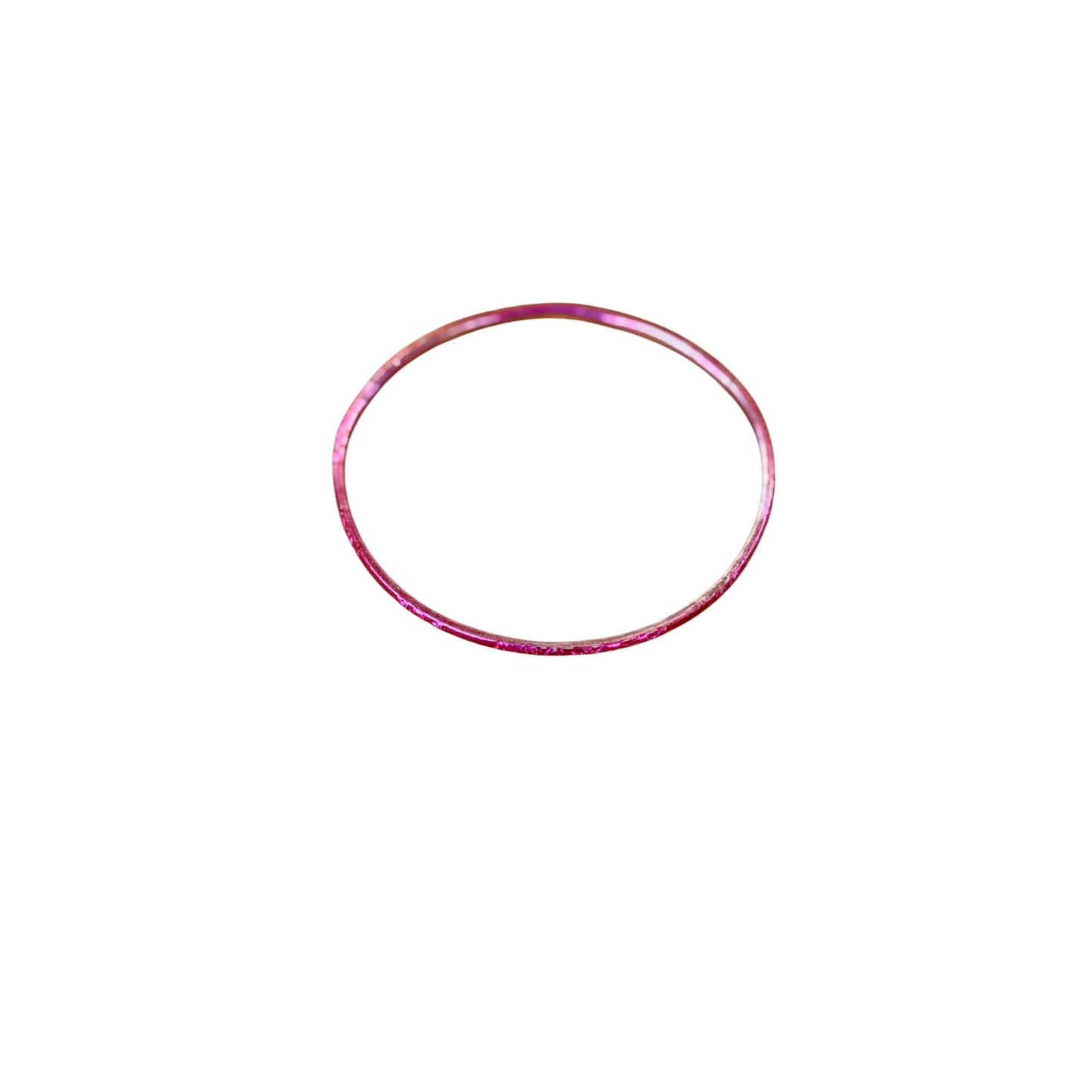 Set Of 4 Thin Glitter Pink Bangle Bracelets