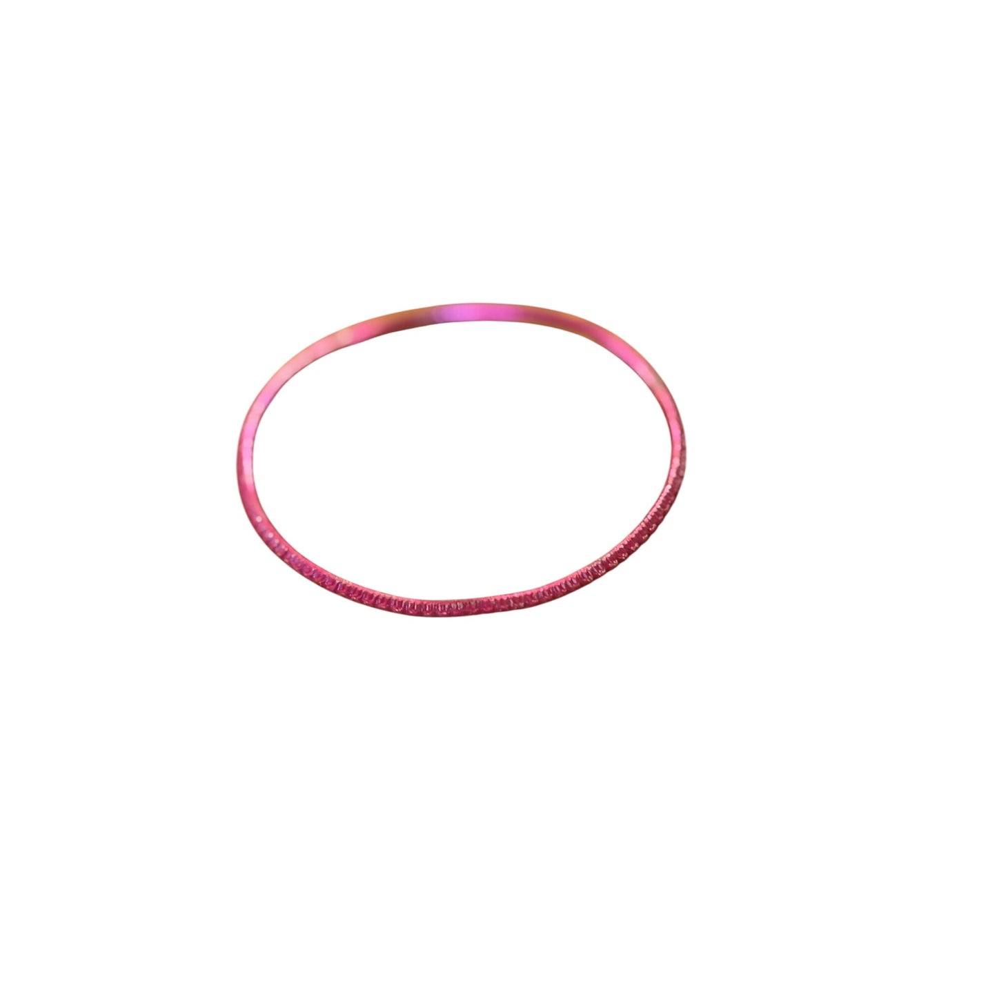 Set Of 4 Thin Glitter Pink Bangle Bracelets