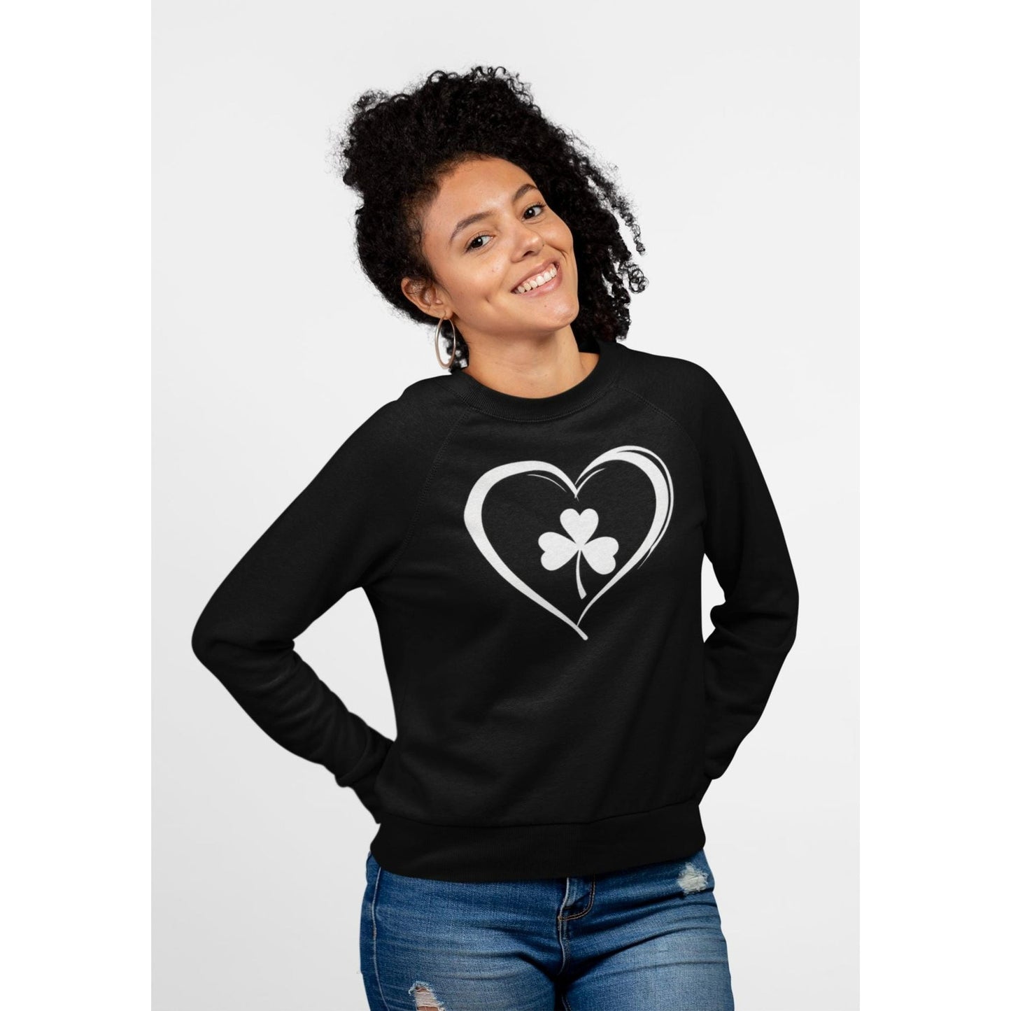 St. Patrick's Day Shamrock Sweatshirt, Celebrating Love and Luck, Cozy Gift for Friends and Family, Irish Holiday, St Paddy's Day
