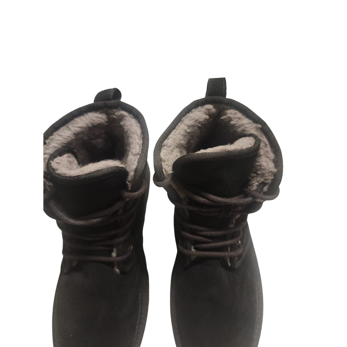 UGG Black Suede Fur-Lined Lace-Up Winter comfort Boots