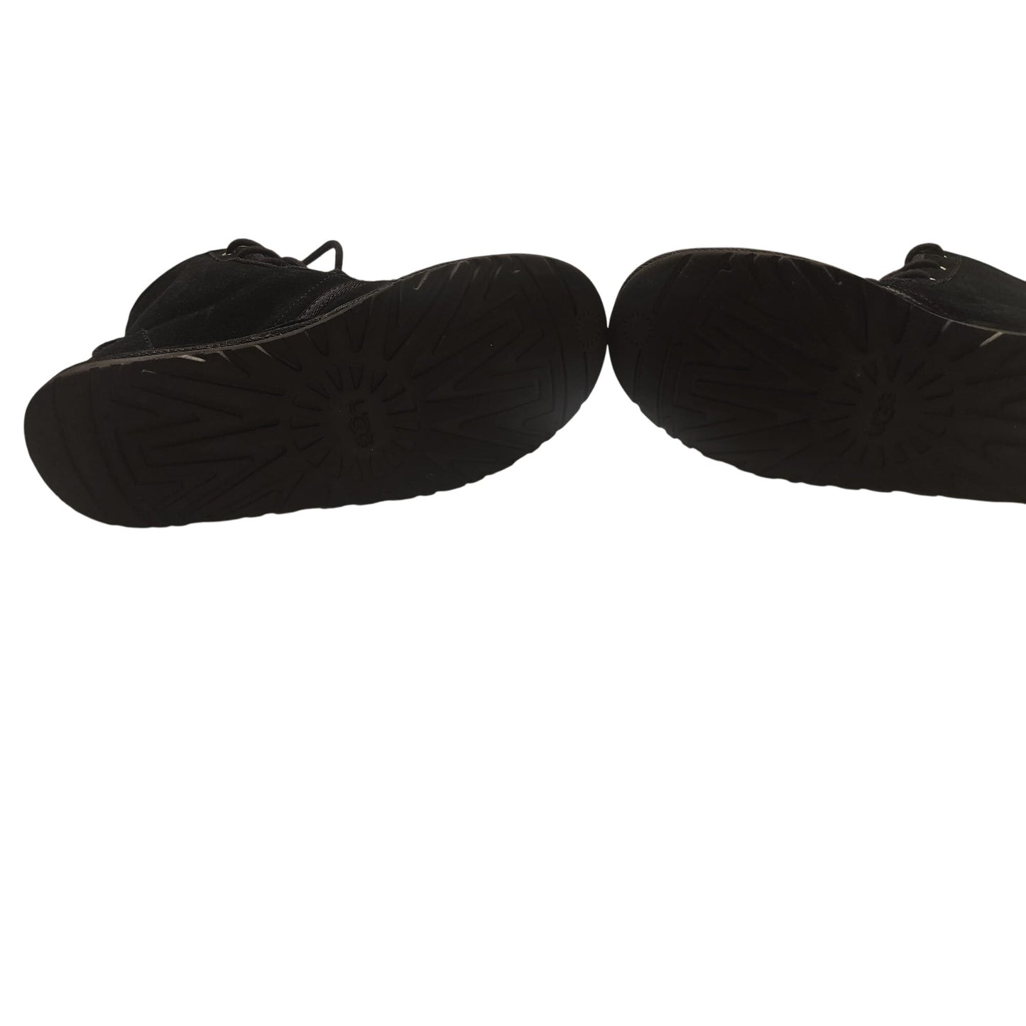 UGG Black Suede Fur-Lined Lace-Up Winter comfort Boots