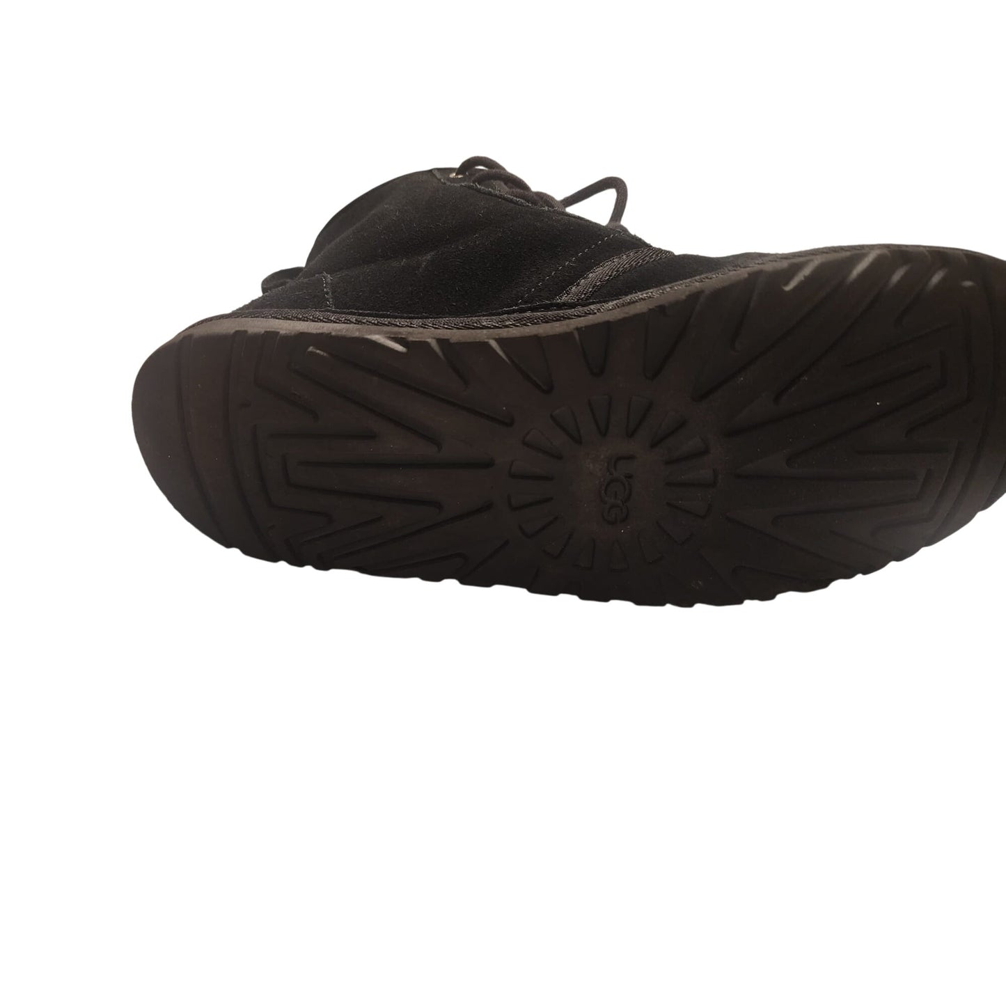 UGG Black Suede Fur-Lined Lace-Up Winter comfort Boots