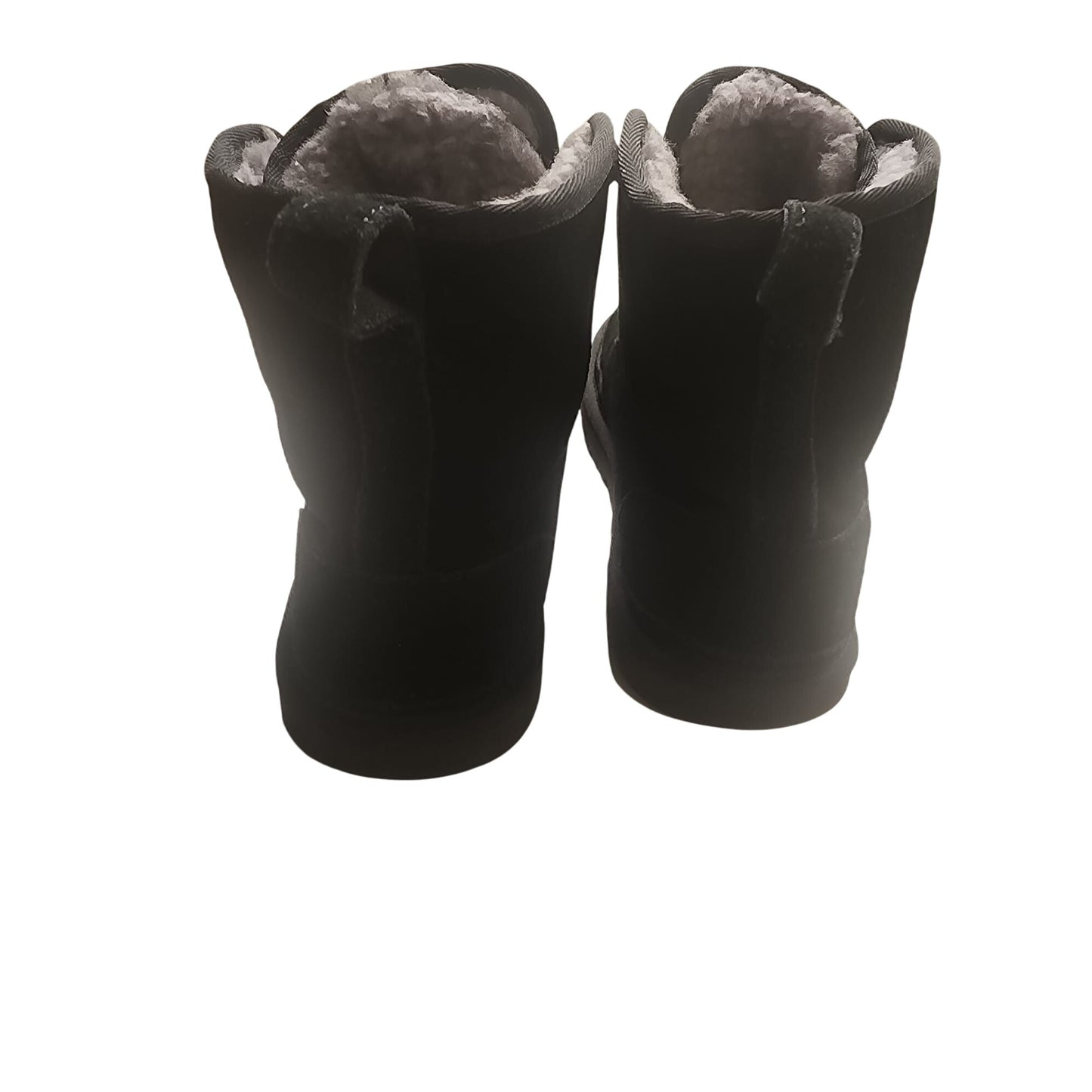 UGG Black Suede Fur-Lined Lace-Up Winter comfort Boots