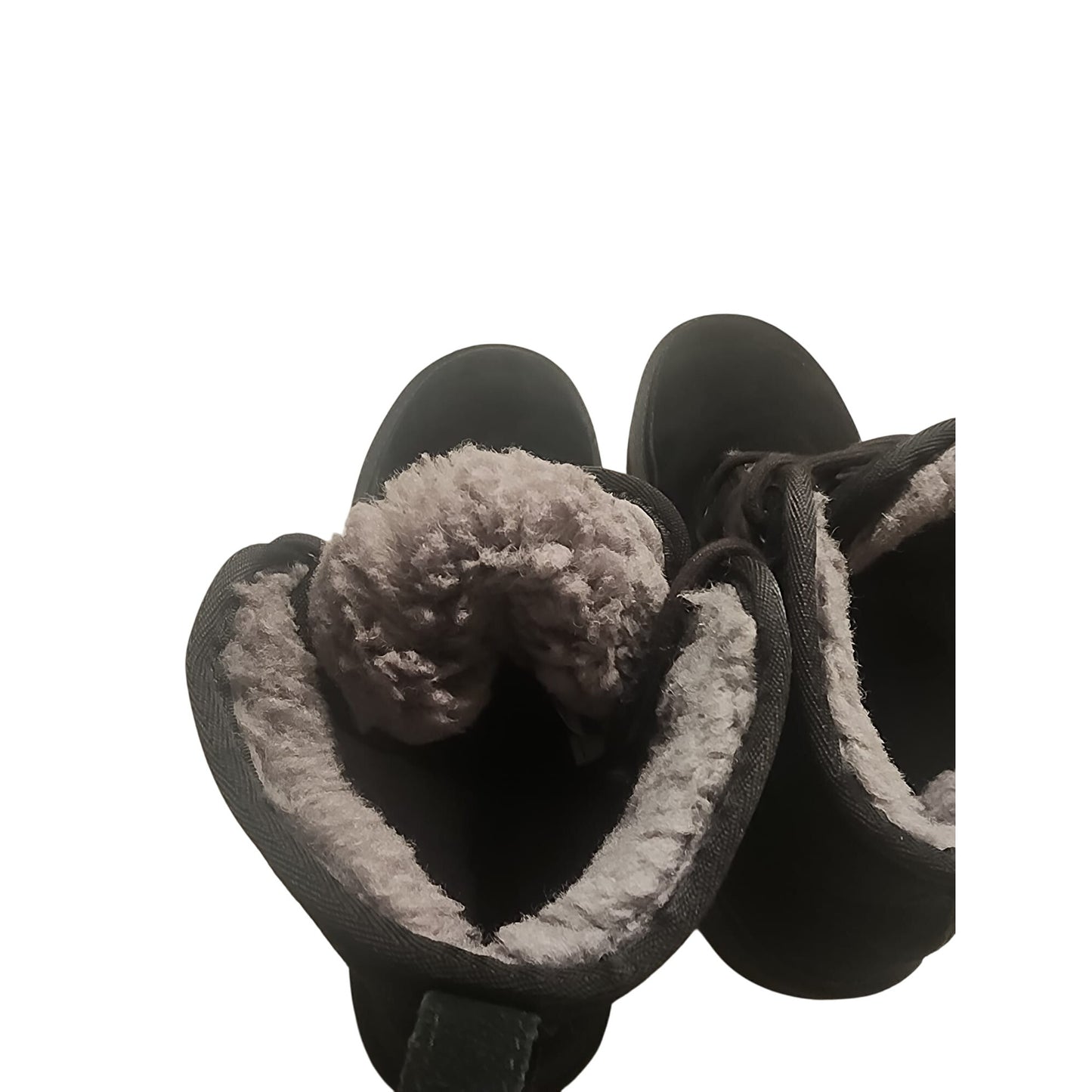 UGG Black Suede Fur-Lined Lace-Up Winter comfort Boots