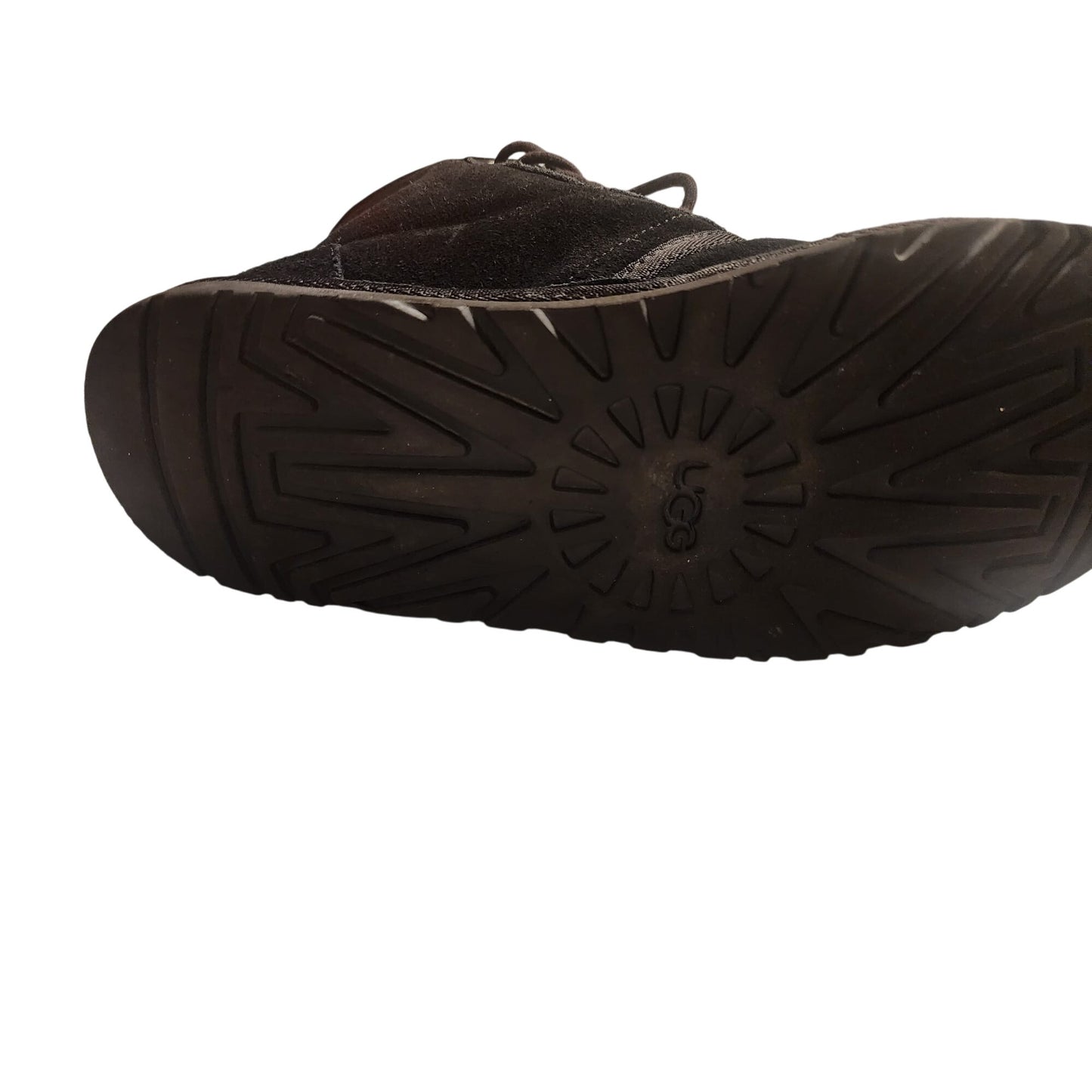 UGG Black Suede Fur-Lined Lace-Up Winter comfort Boots