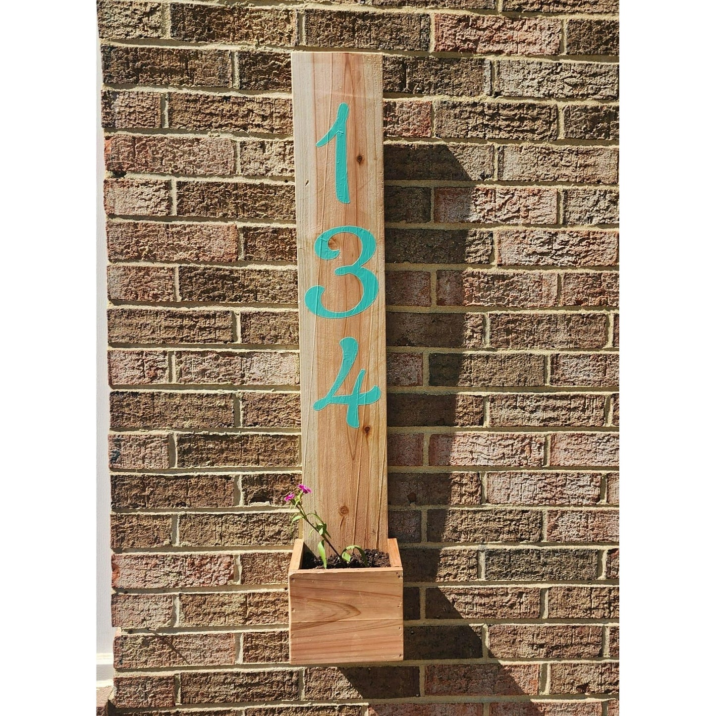Custom Wood Planter Box | Rustic Welcome Door Hanger | Handmade Porch Decor | Housewarming Gift | Personalized House Number Sign