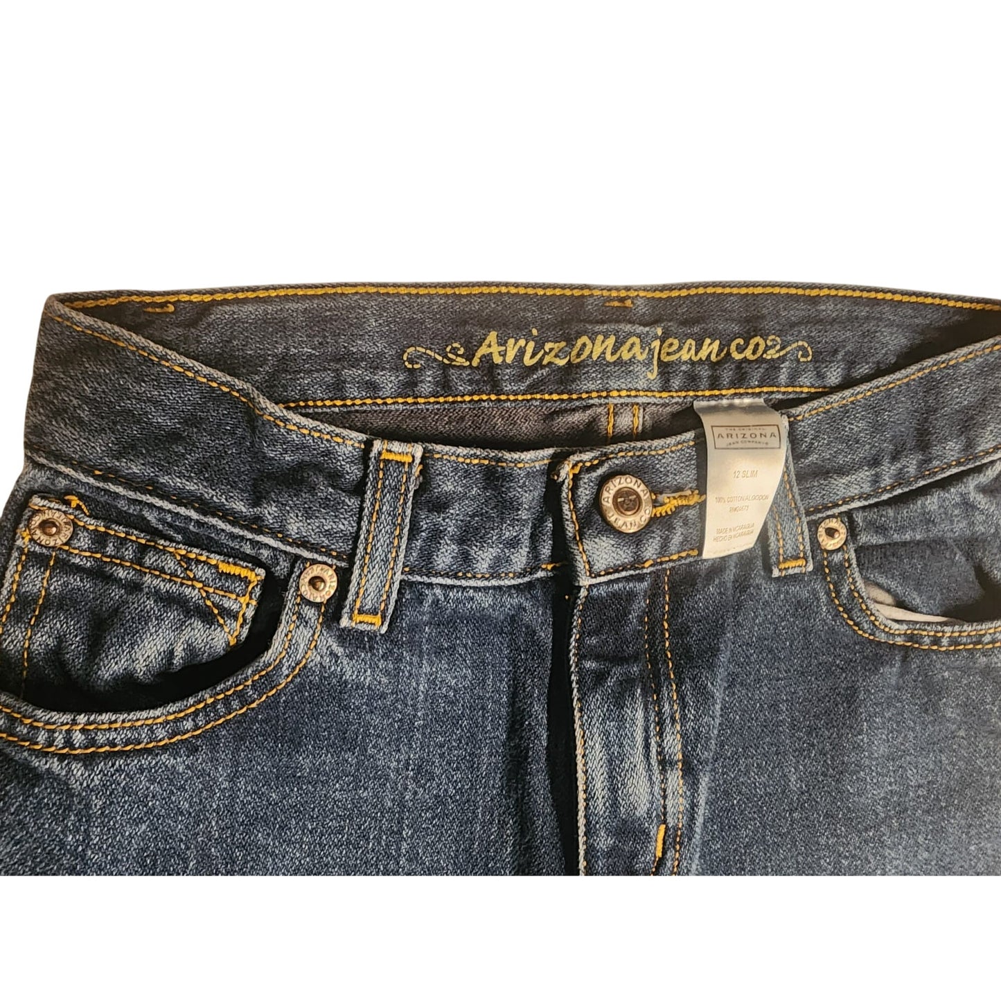 Arizona Jean Co. Kids Blue Denim Straight Leg Jeans Size 12 slim