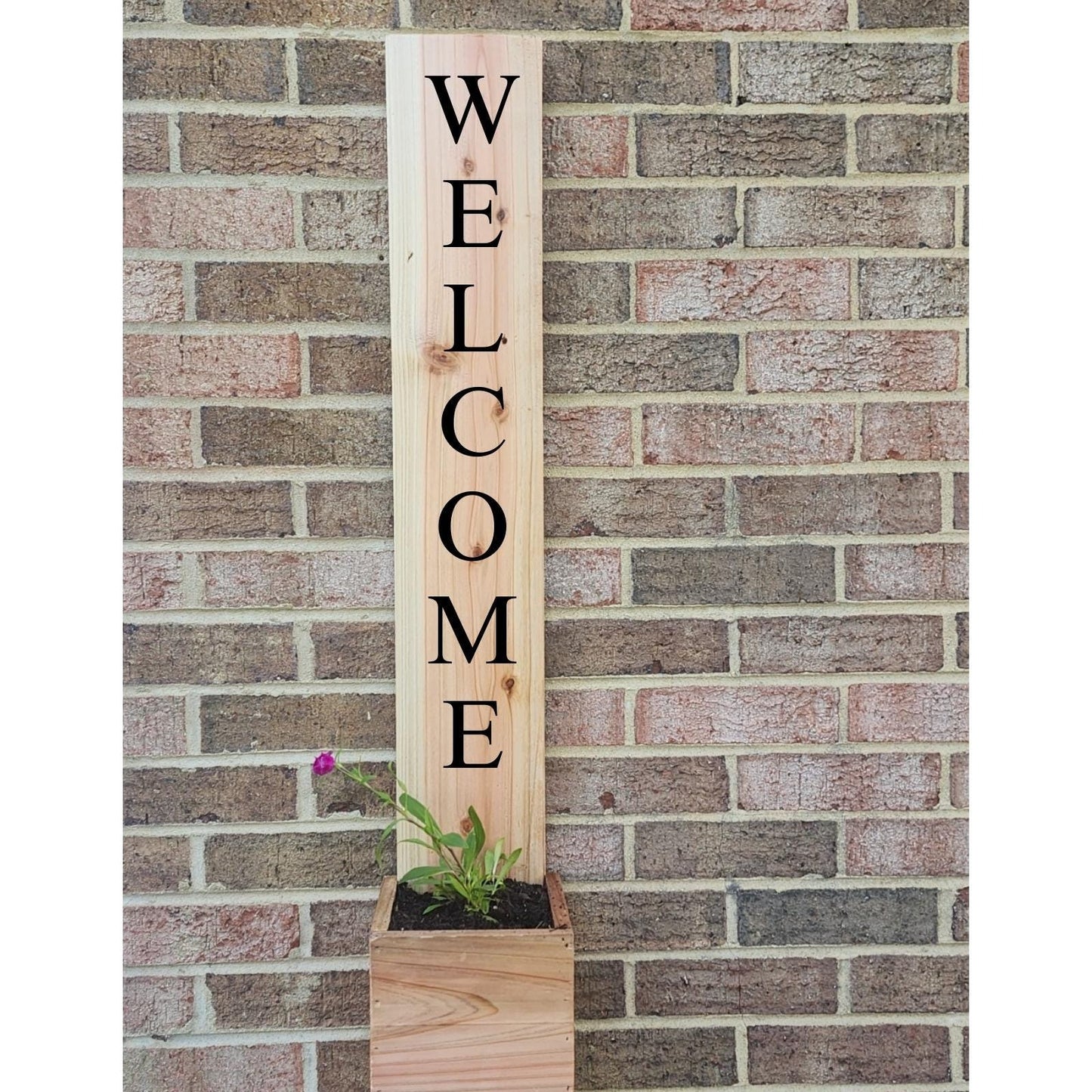 Custom Wooden Address Planter Box | Rustic Welcome Door Hanger | Handmade Porch Decor | Housewarming Gift | Personalized House Number Sign