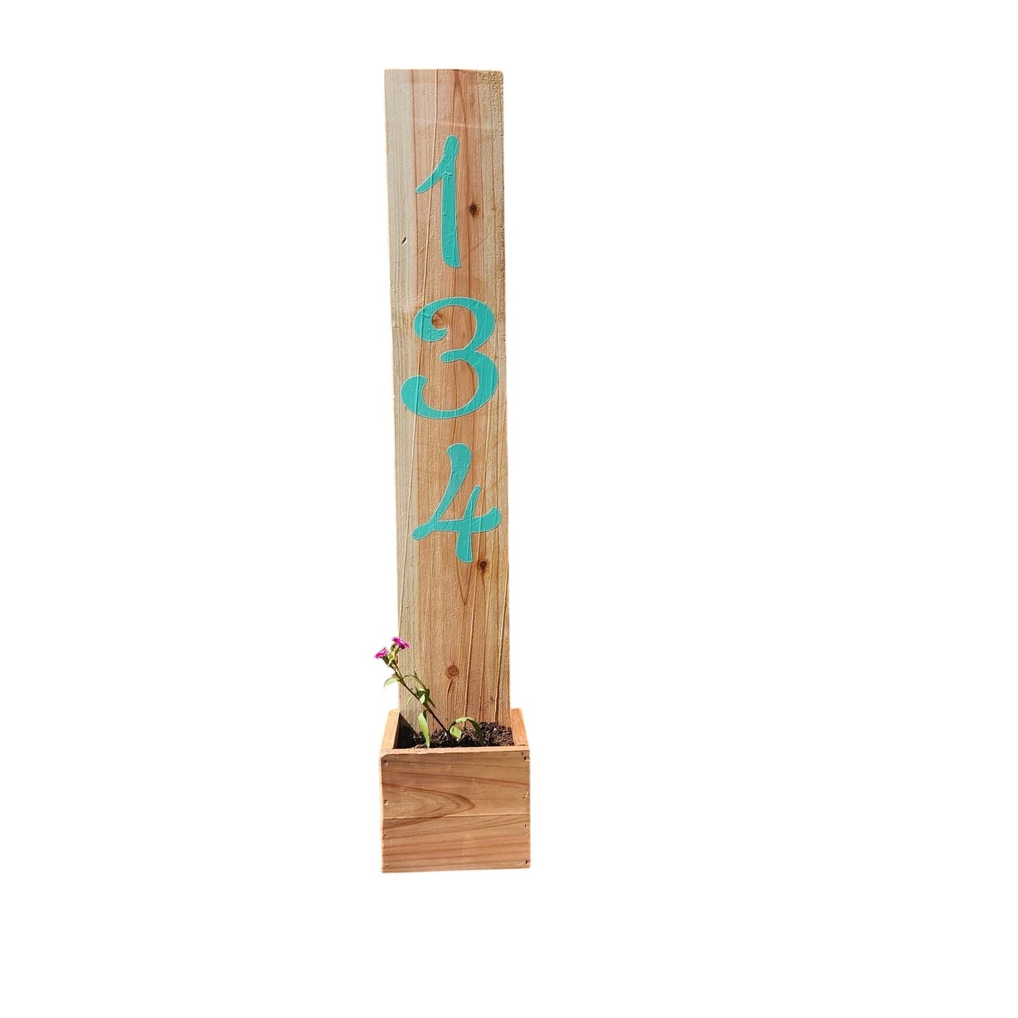 Custom Wooden Address Planter Box | Rustic Welcome Door Hanger | Handmade Porch Decor | Housewarming Gift | Personalized House Number Sign