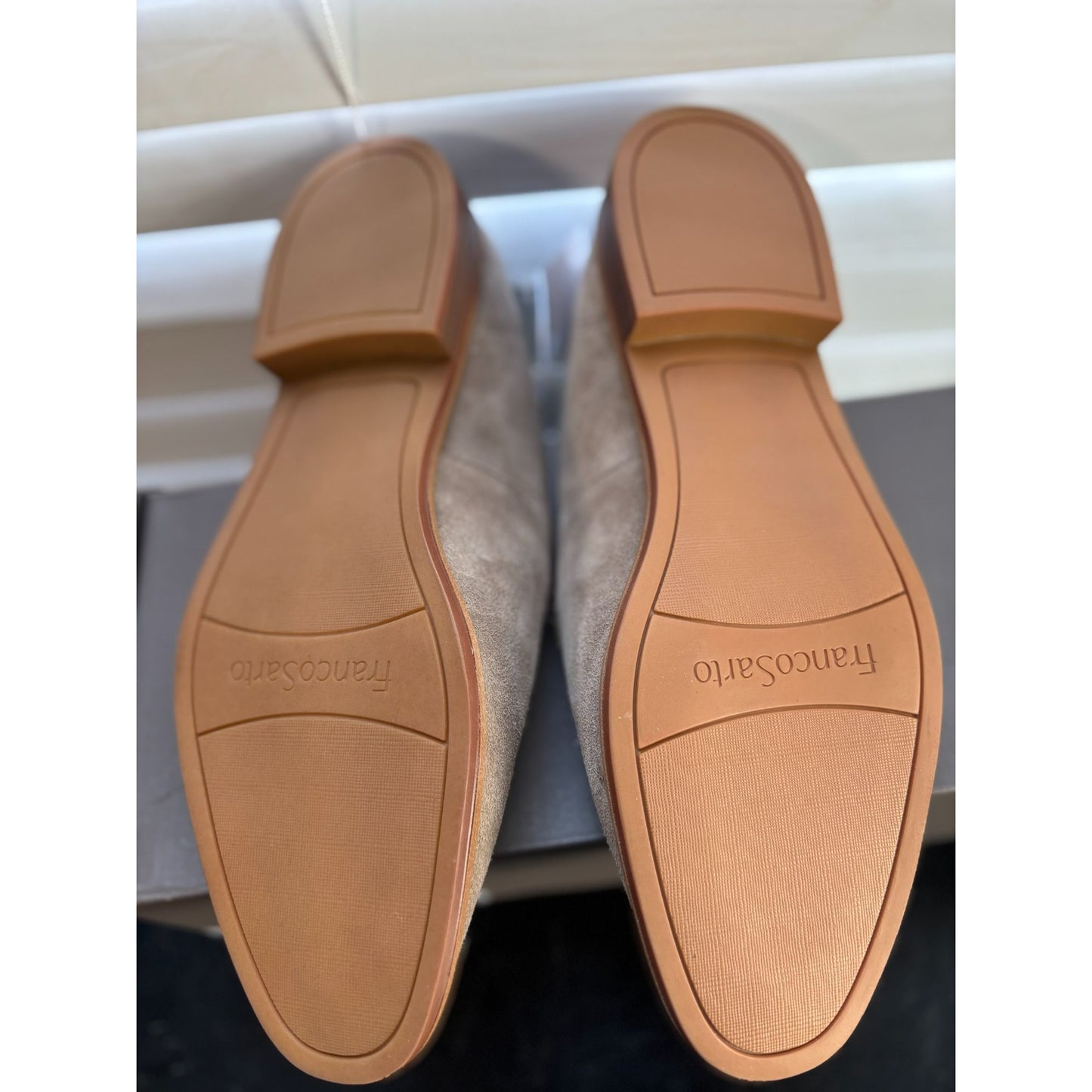 Franco Sarto Jeena Loafer Women's Genuine Suede Leather Shoes Cocca Size 10 EU41