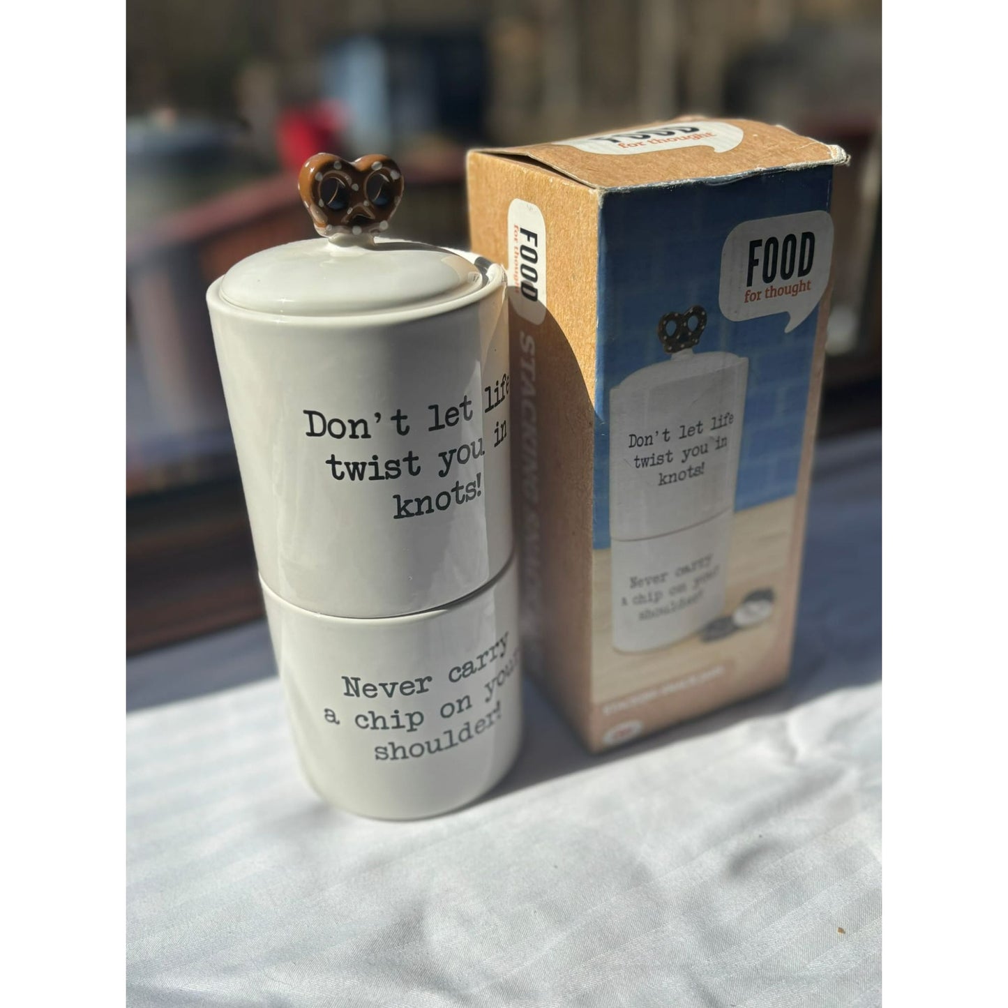 Food for Thought Candy Stacking Snack Jar Boston kitchen