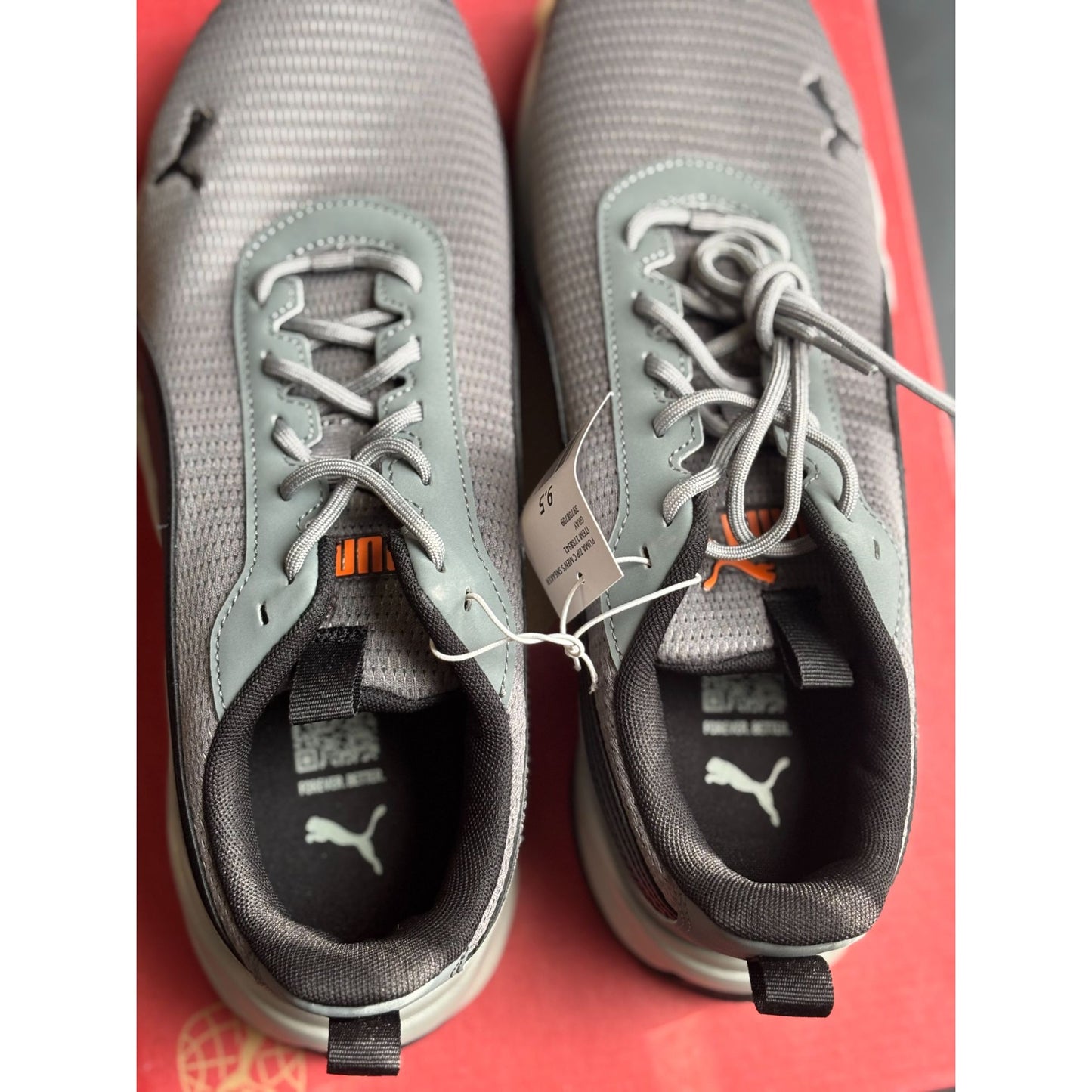 Puma Men's Zip C Sneakers Gray Lightweight & Breathable Athletic Running Shoes