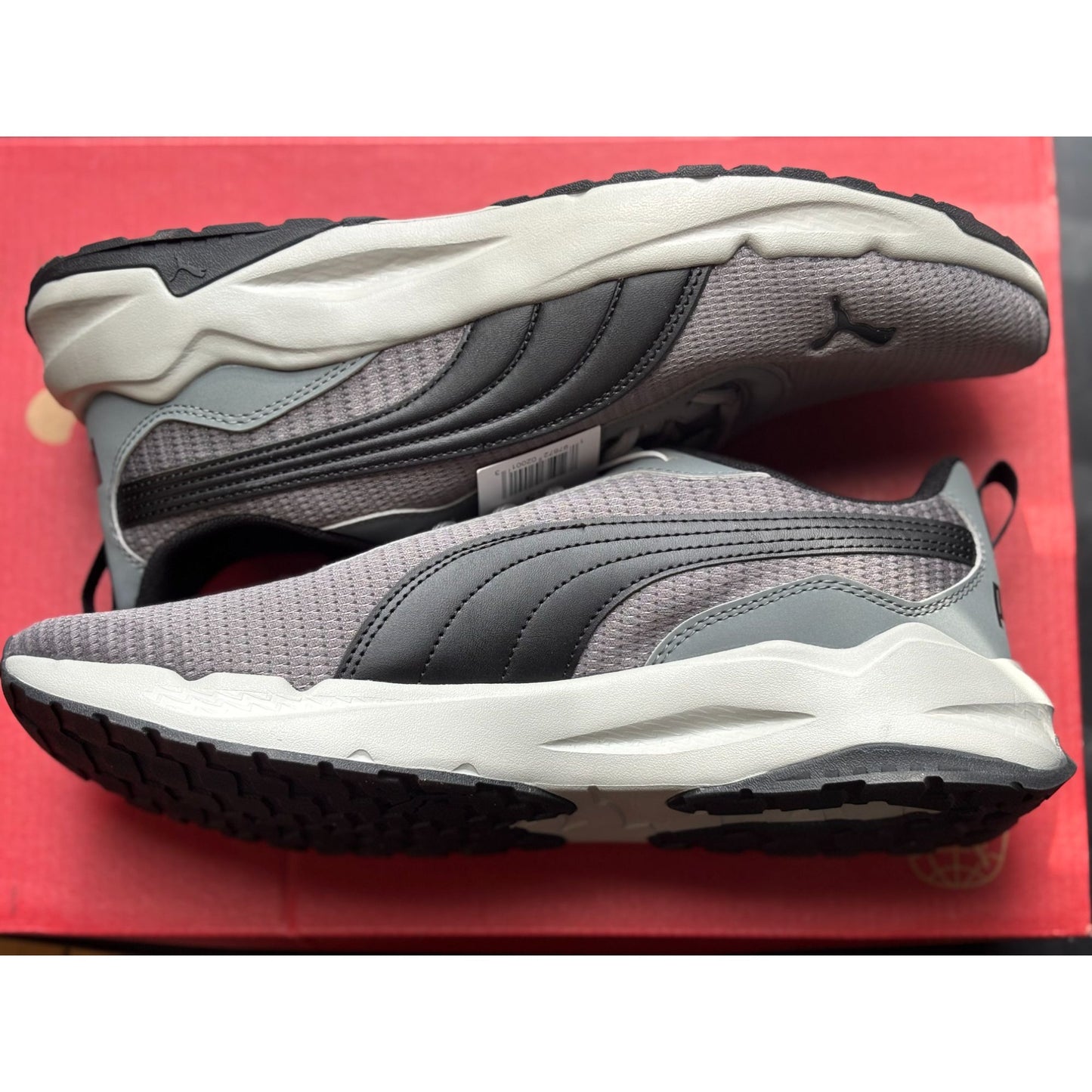 Puma Men's Zip C Sneakers Gray Lightweight & Breathable Athletic Running Shoes