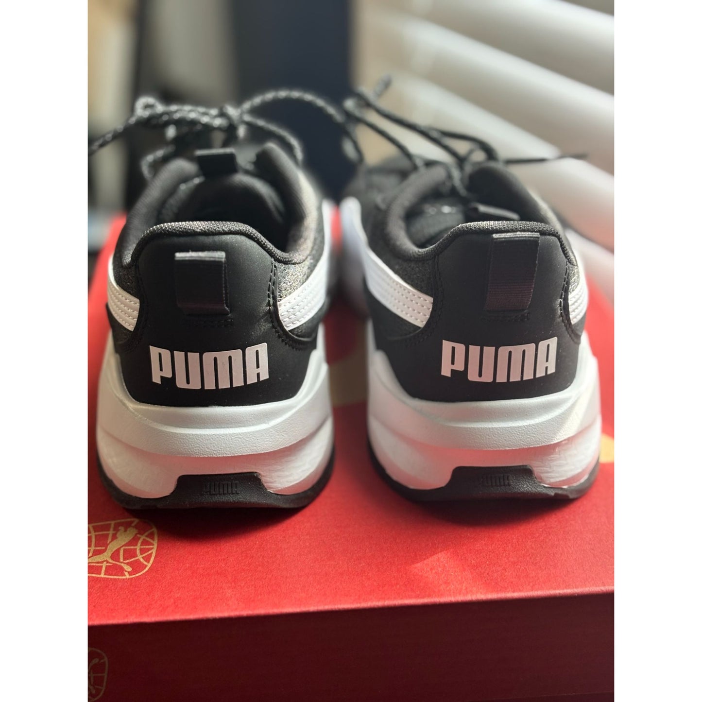 Puma Zip C mens shoes Black ace-Up Casual Athletic