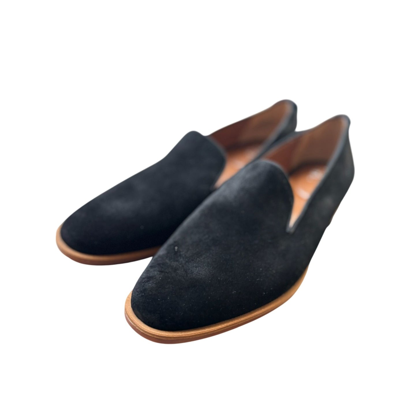 Franco Sarto Jenna Genuine Black Suede Slip-On Loafers Elegant & Comfortable
