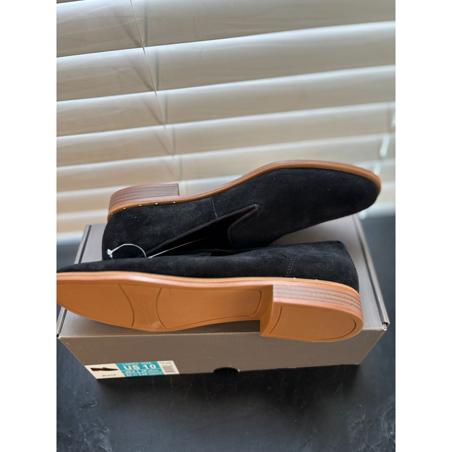 Franco Sarto Jenna Genuine Black Suede Slip-On Loafers Elegant & Comfortable