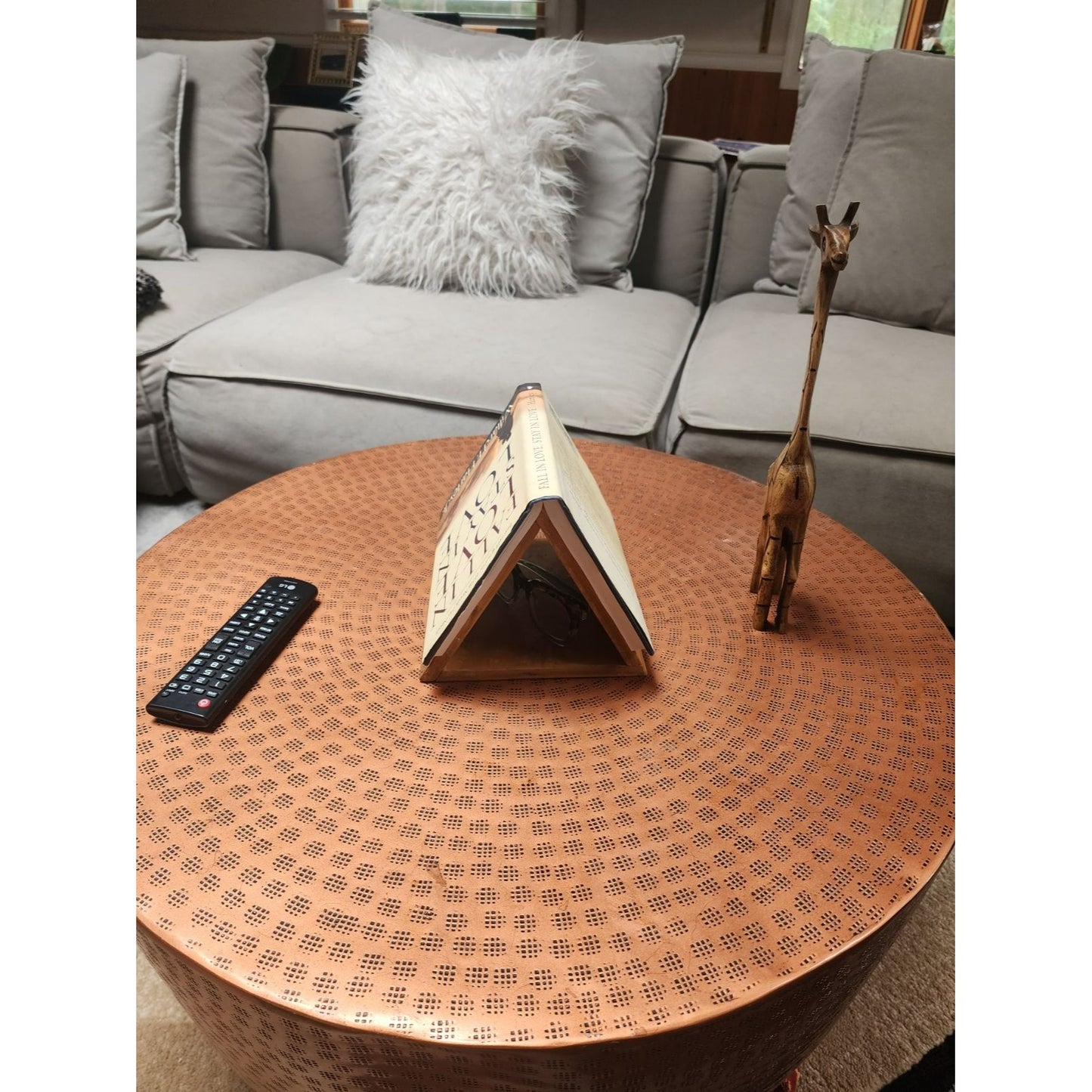 Wood Triangle Book Holder – Handmade Bedside Book Stand