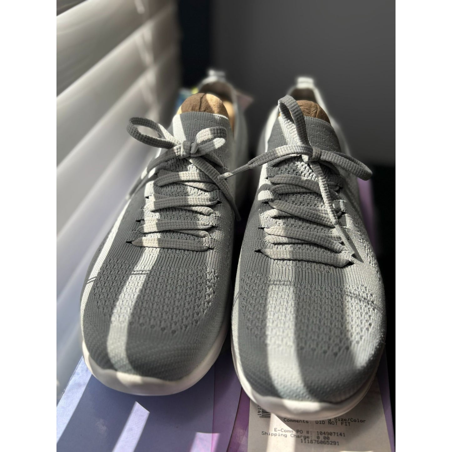 Skechers Performance Womens Go Walk Joy Gray Slip-On Athletic Sneakers