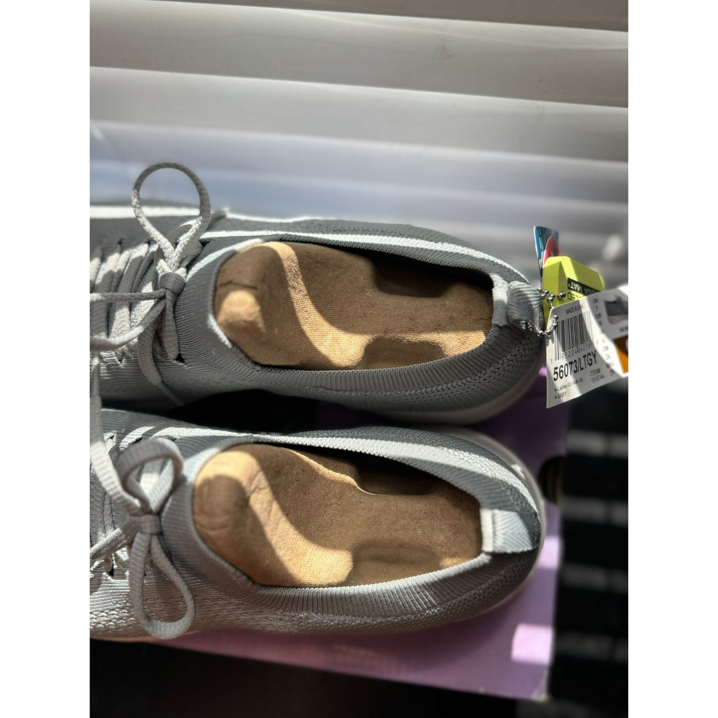 Skechers Performance Womens Go Walk Joy Gray Slip-On Athletic Sneakers