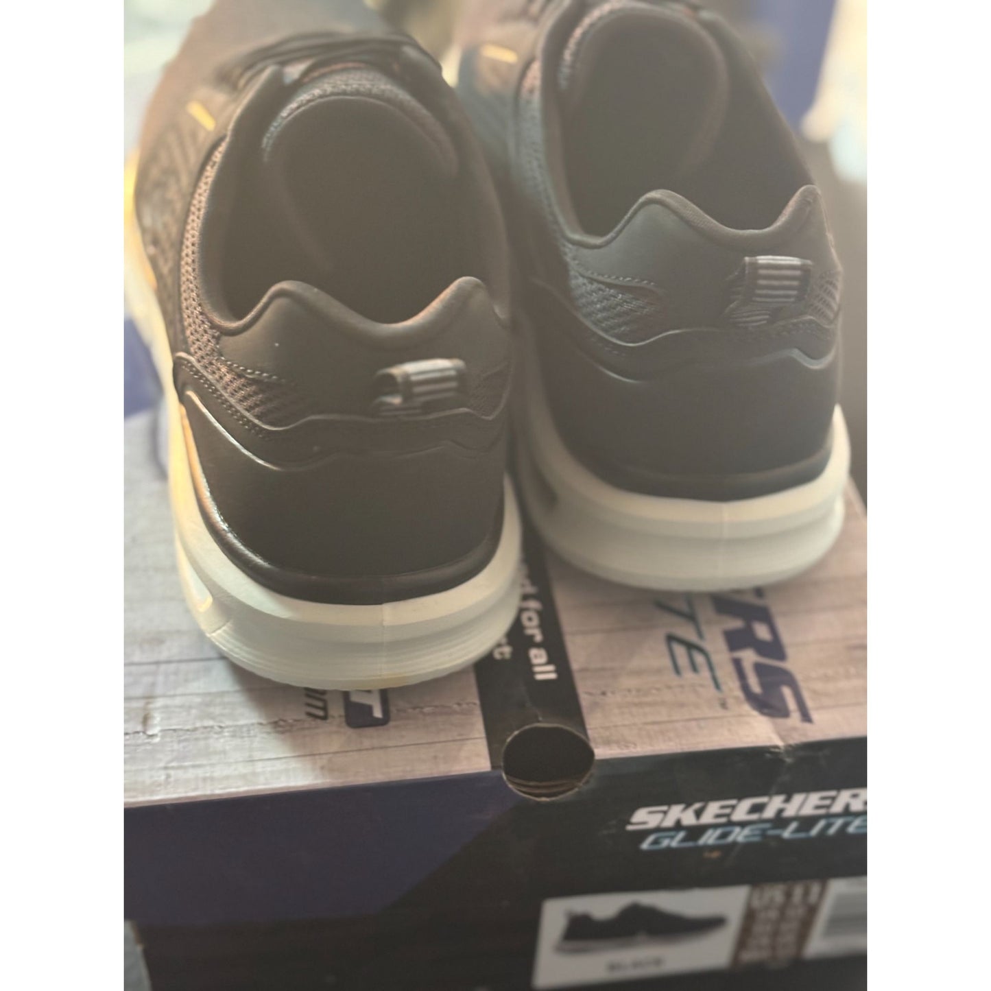 Skechers Men's Glide-Lite Classic Fit Black Sneakers With Memory Foam