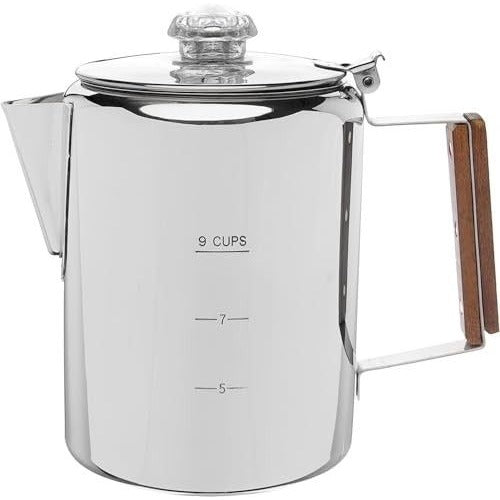 Alpine Mountain Gear 9 cup Percolator 5-Piece Stainless Steel Coffee Set