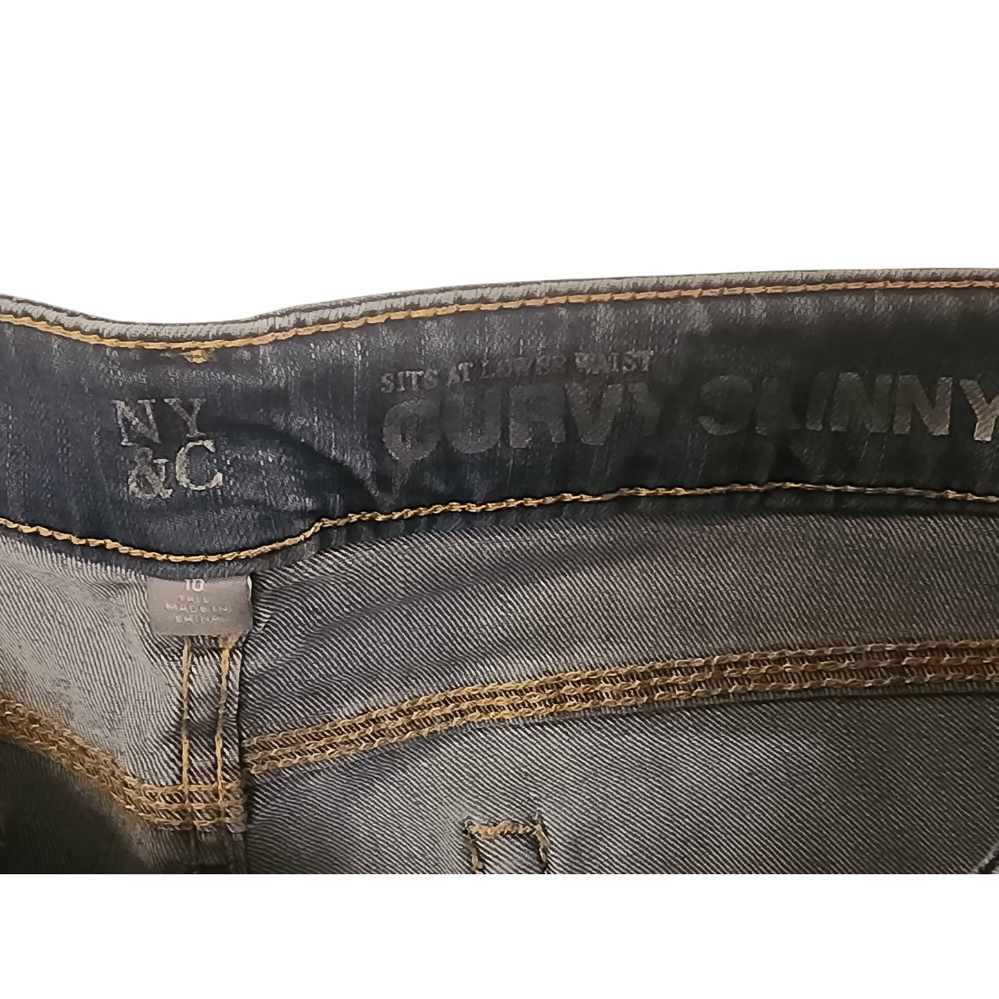 NY & Co Curvy Skinny Kids Jeans Size 10 Medium Wash Denim