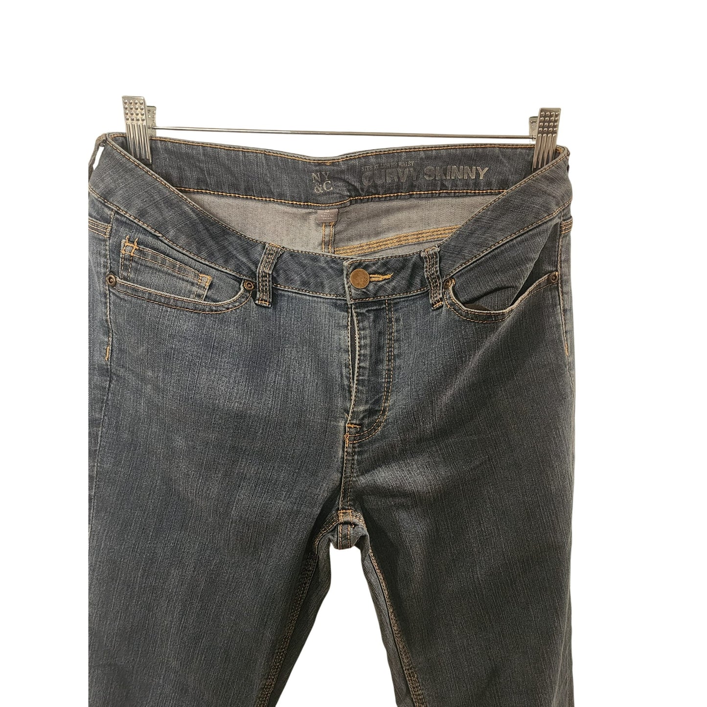 NY & Co Curvy Skinny Kids Jeans Size 10 Medium Wash Denim