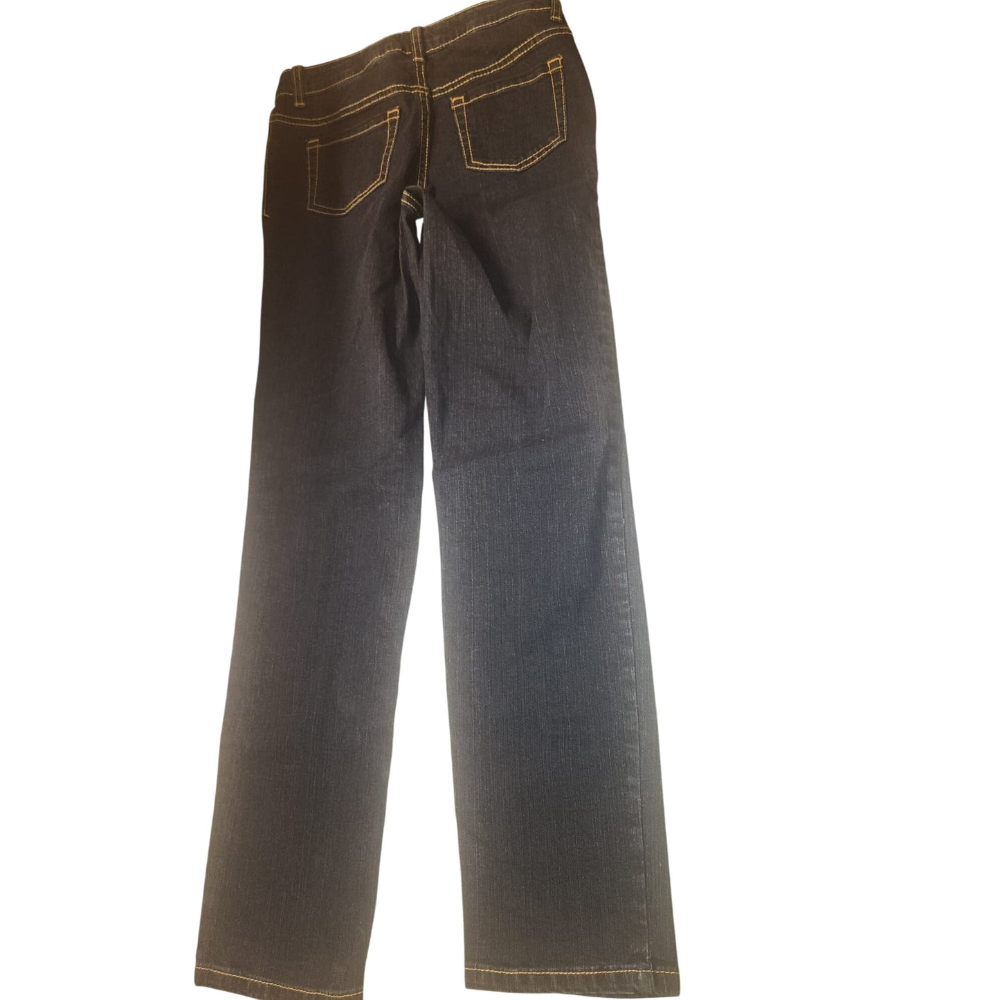 Cat & Jack Size 12 Straight Leg Dark Wash Denim Jeans adjustable waist button