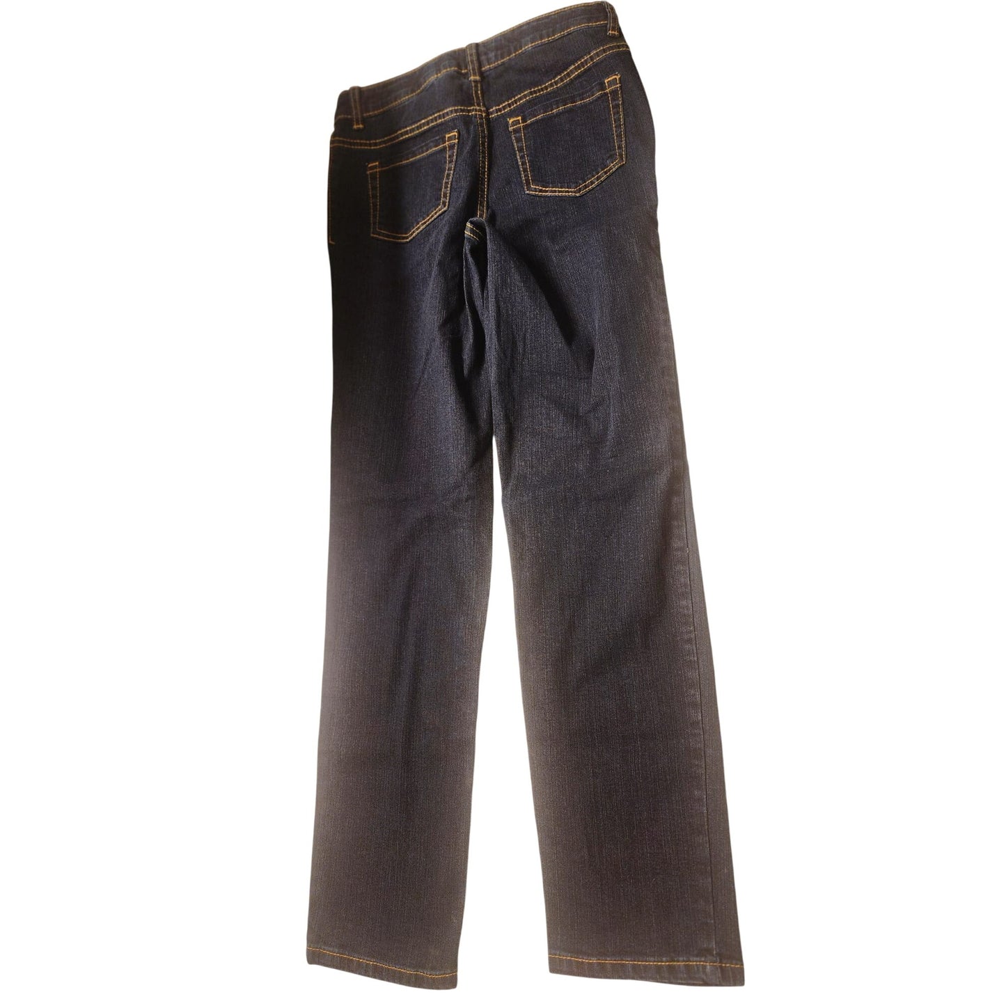 Cat & Jack Size 12 Straight Leg Dark Wash Denim Jeans adjustable waist button