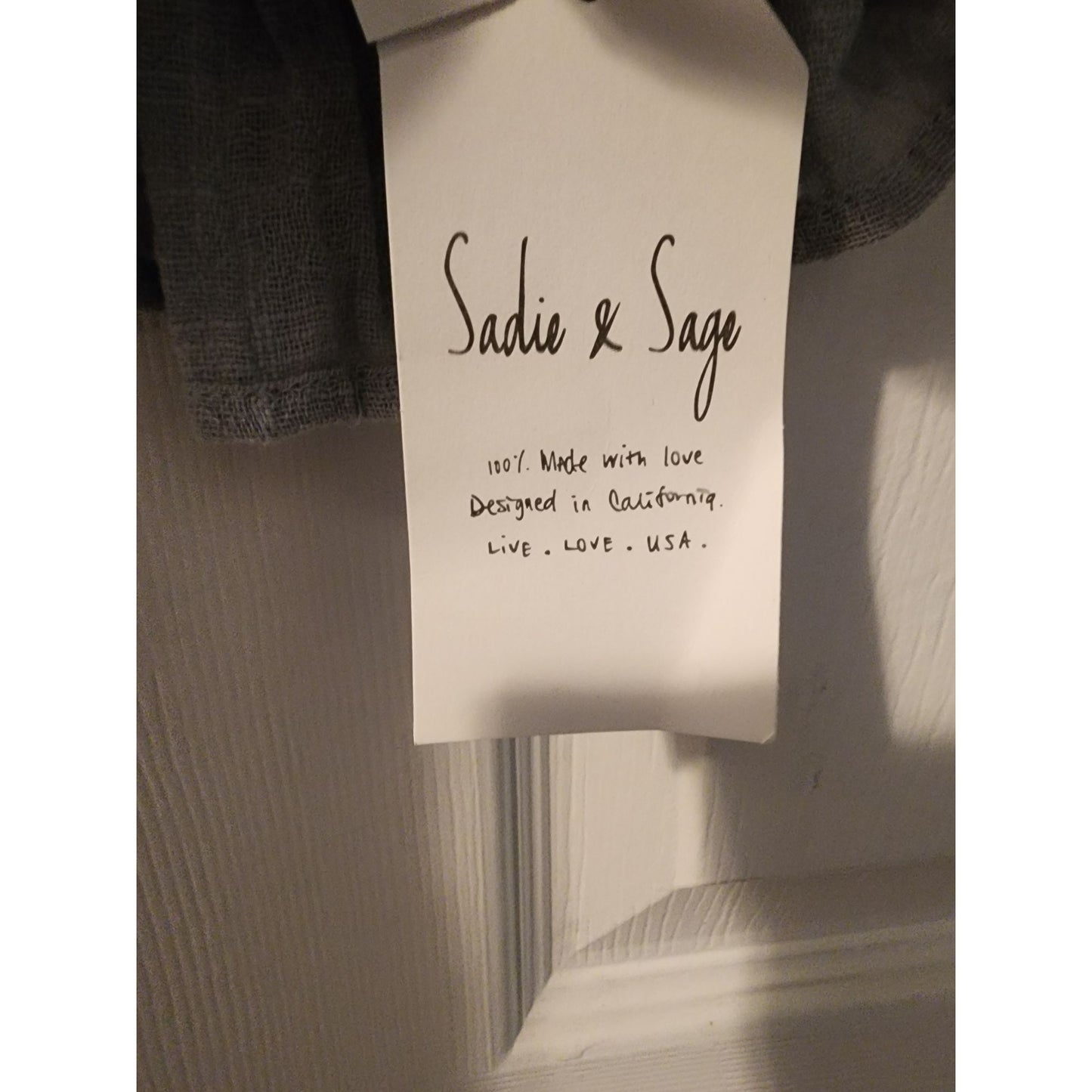 Sadie & Sage Cloud Blue Strapless Ruffle Hem Top Medium 100% Cotton Boho Summer Style