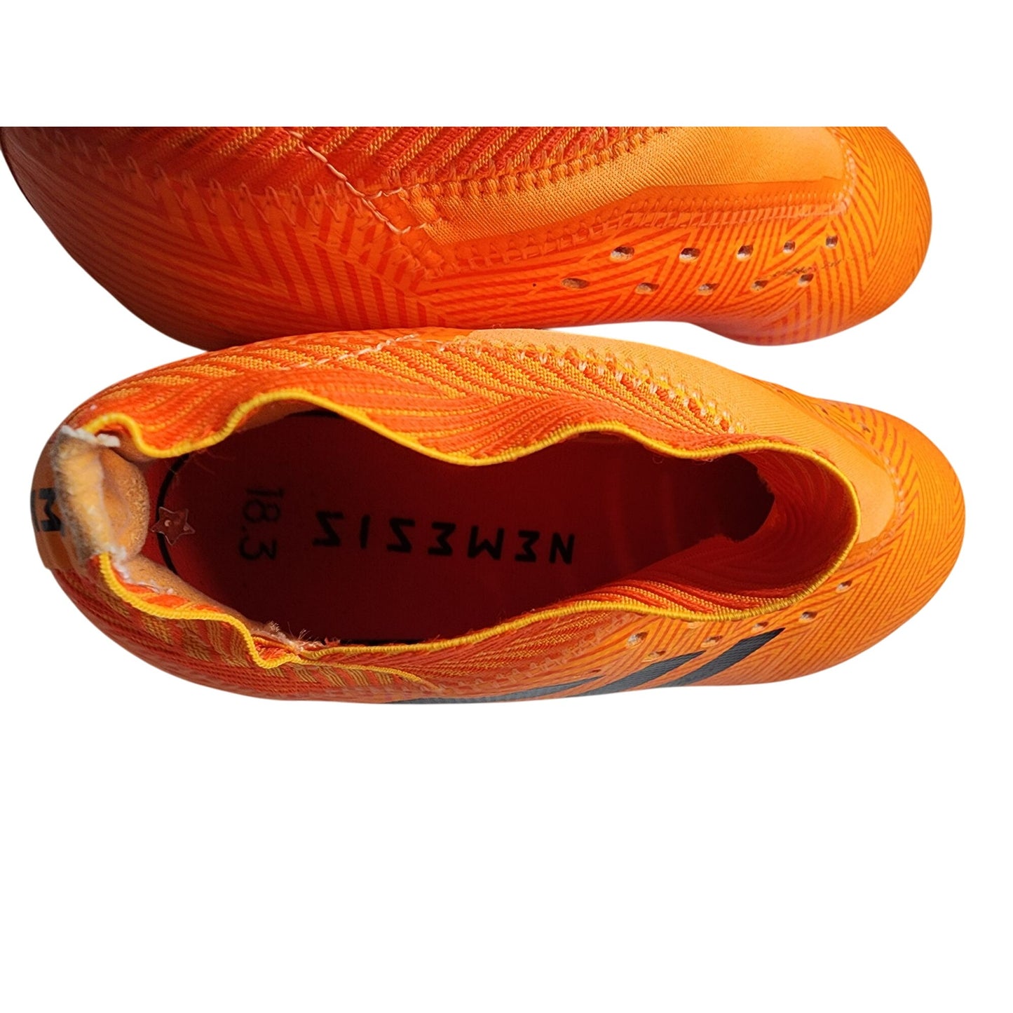 Adidas Boys 3 Nemeziz 18.1 Firm Ground Cleats Orange Size 3