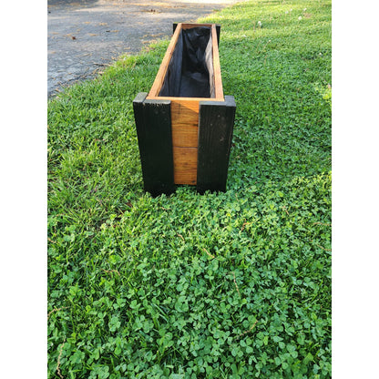 Rectangular Garden Planter Window wood Box For Succulents & Herbs & MORE