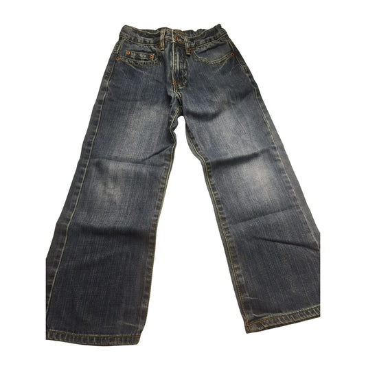 Urban Up Premium Jeans Bootcut Kids Size 8 Blue Denim Adjustable elastic waistband.