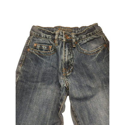 Urban Up Premium Jeans Bootcut Kids Size 8 Blue Denim Adjustable elastic waistband.