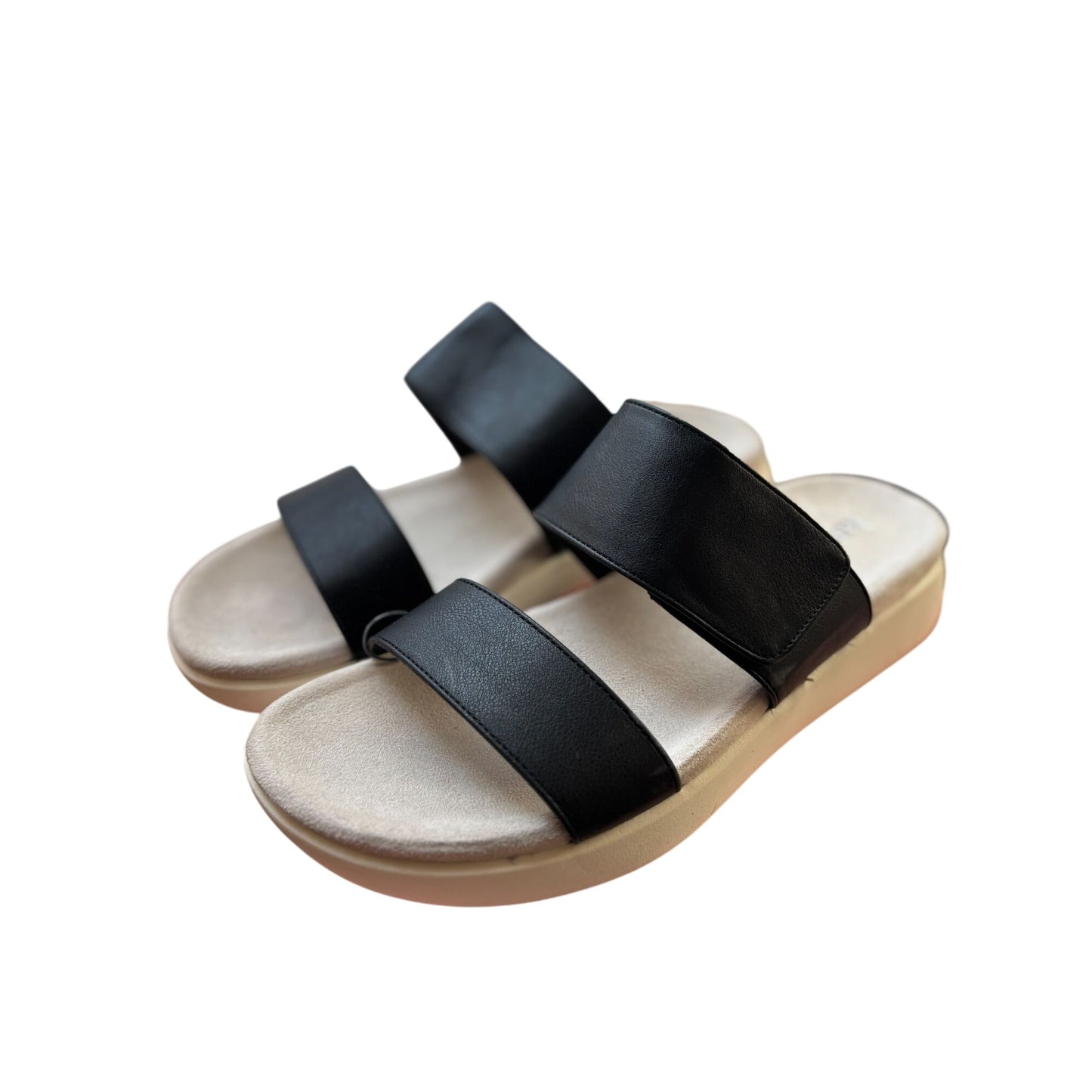 Kensie Jipsy Ladies Black Slide Sandals With Cushioned Footbed & Non-Slip Sz 11