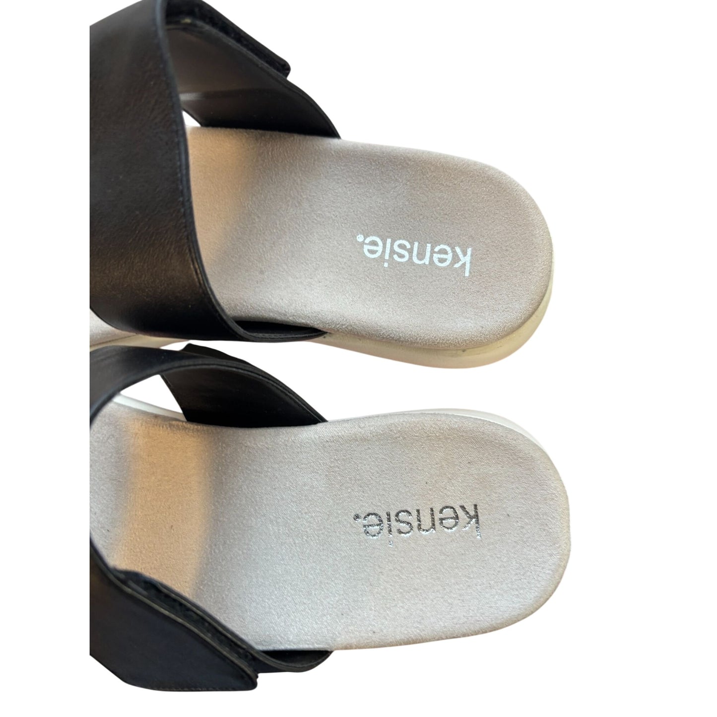 Kensie Jipsy Ladies Black Slide Sandals With Cushioned Footbed & Non-Slip Sz 11