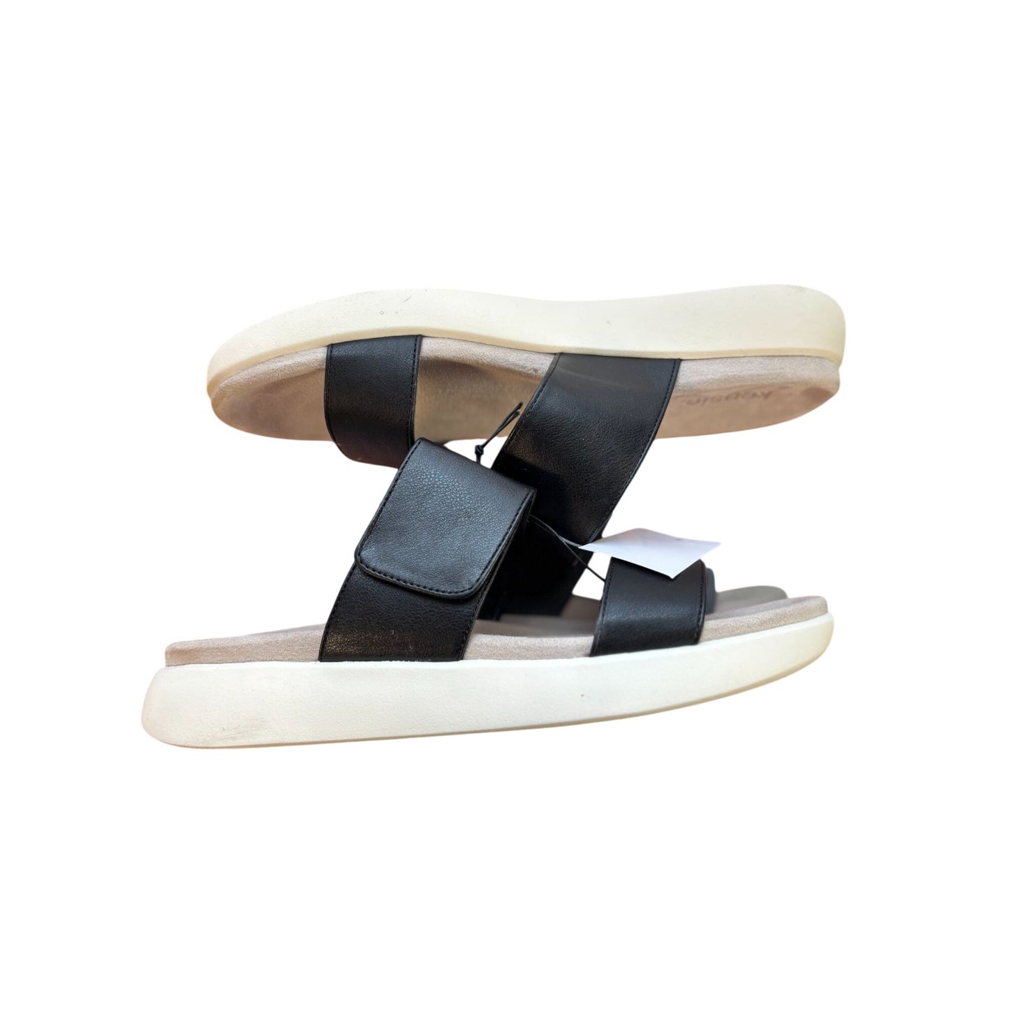 Kensie Jipsy Ladies Black Slide Sandals With Cushioned Footbed & Non-Slip Sz 11