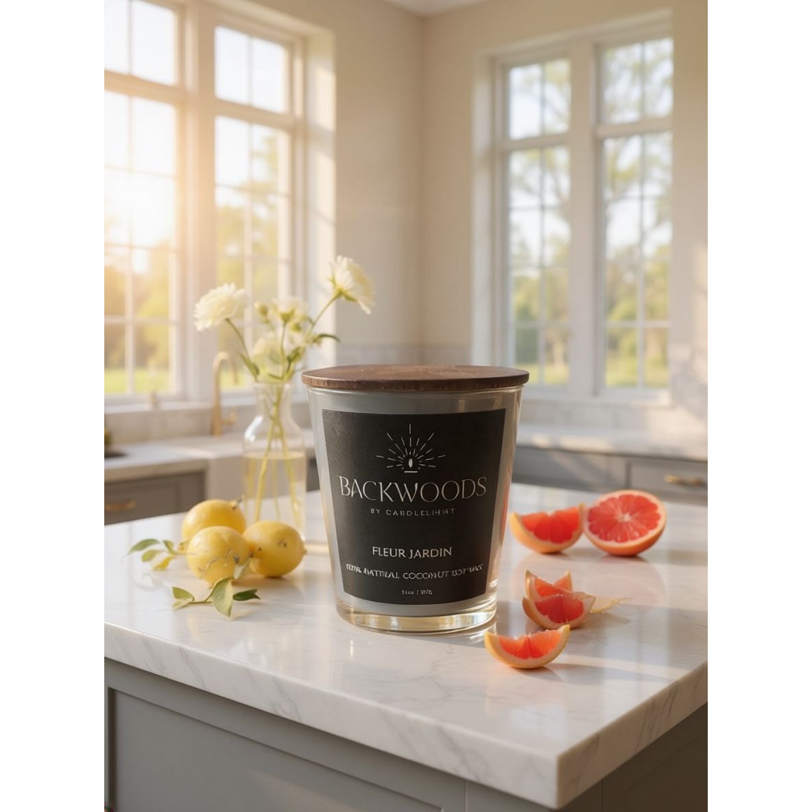 Backwoods By Candlelight Fleur Jardin Candle | Luxury Floral Home Fragrance