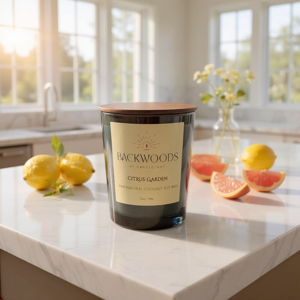 Backwoods By Candlelight Citrus Garden Candle | Luxury Citrus Home Fragrance