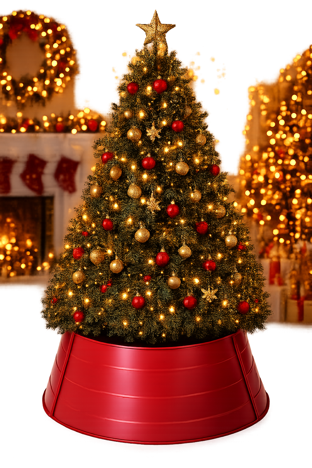 Glitzhome Metal Tree Collar Tree Base Cover 22 inches