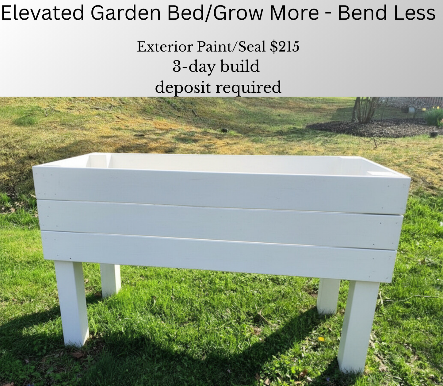 🌿 Handcrafted Raised Garden Bed | Elevated Planter Box for Flowers, Herbs & Veggies 🌼
