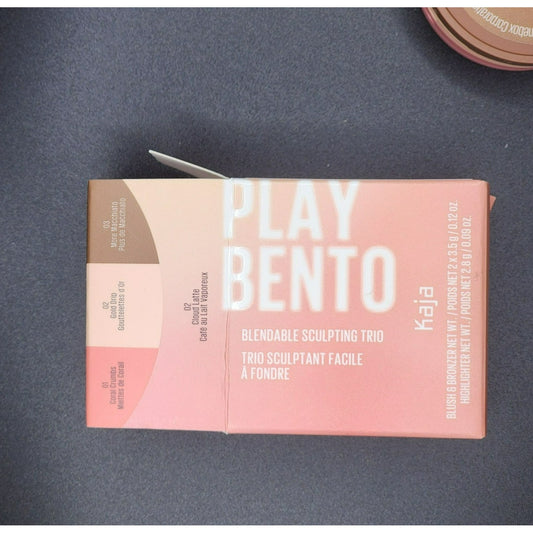 Kaja Play Bento Blendable Trio Blush Bronzer & Highlighter Cloud Latte