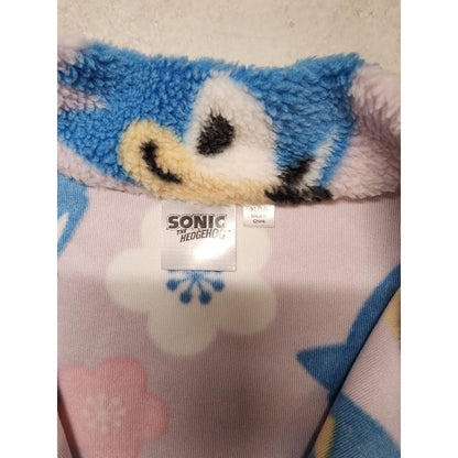Sonic The Hedgehog Kids Jacket XL Pink Blue Floral Cartoon Print