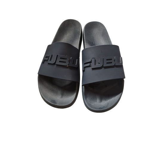 Fubu Black Slide Sandals For Men SIZE 12
