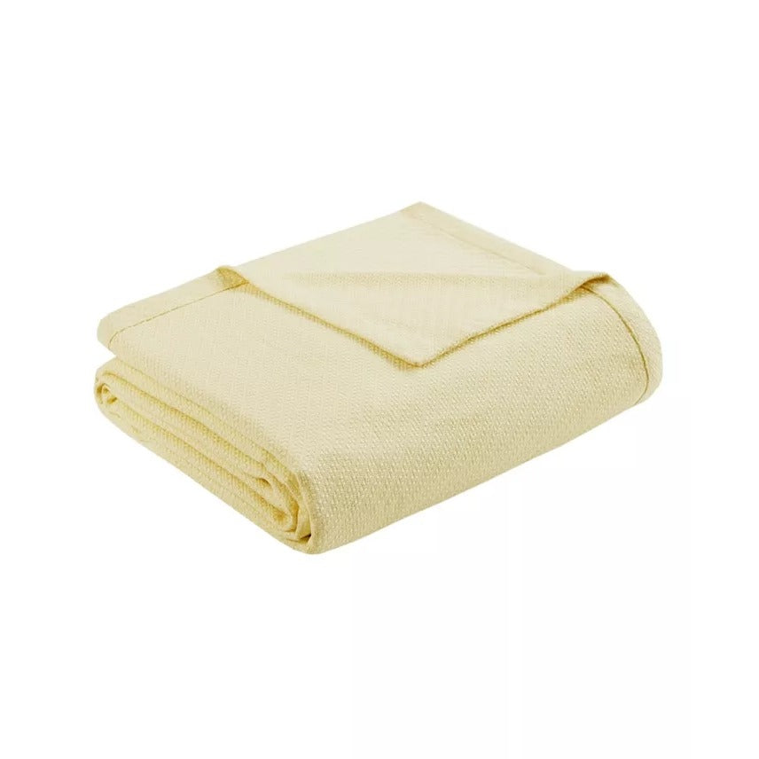 Madison Park Liquid Cotton Blanket, Twin  Ivory