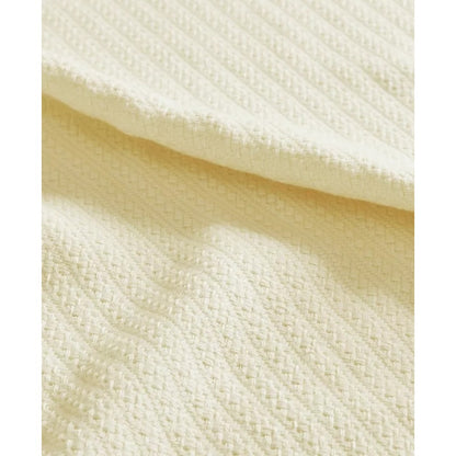 Madison Park Liquid Cotton Blanket, Twin  Ivory